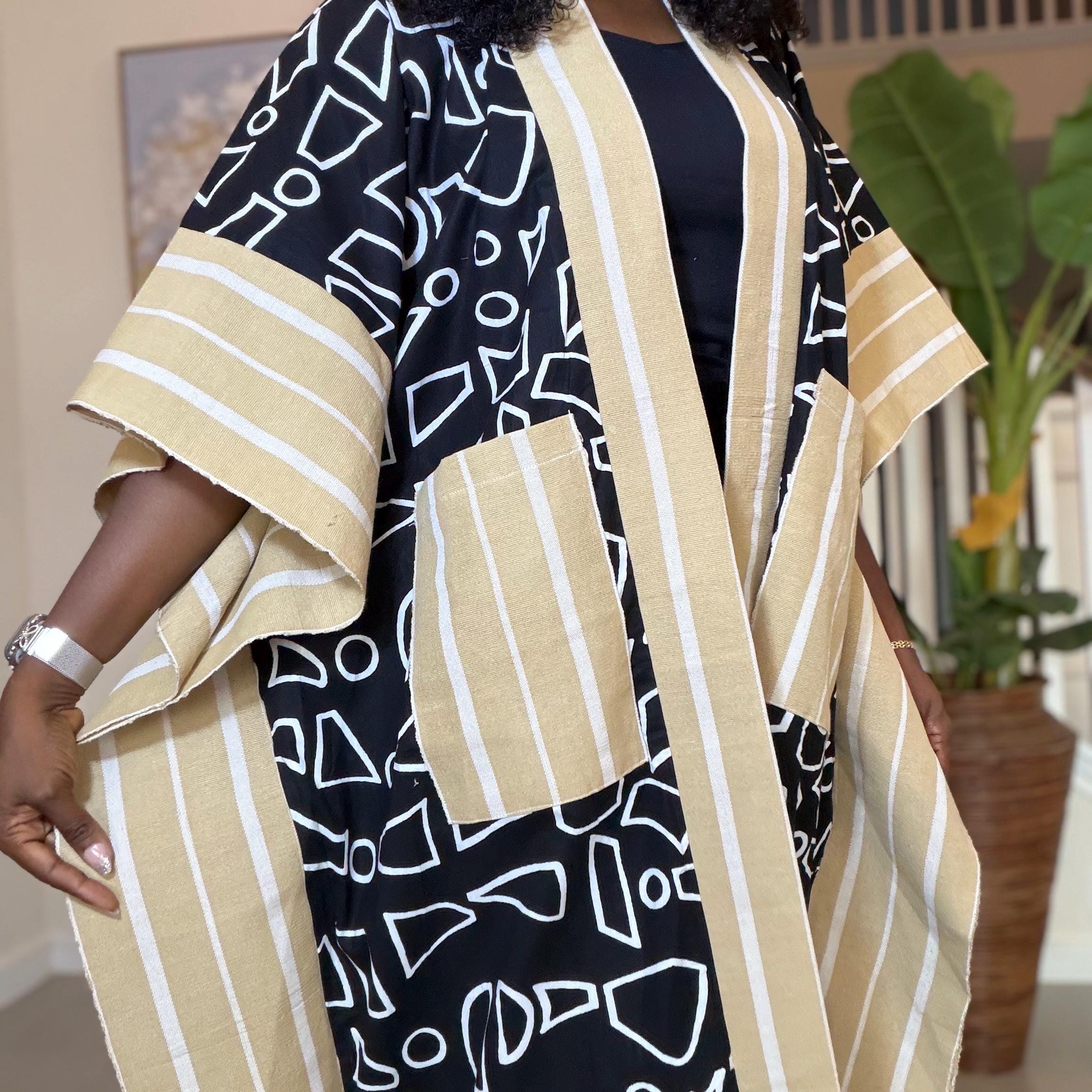 African Ankara and Aso Oke Kimono