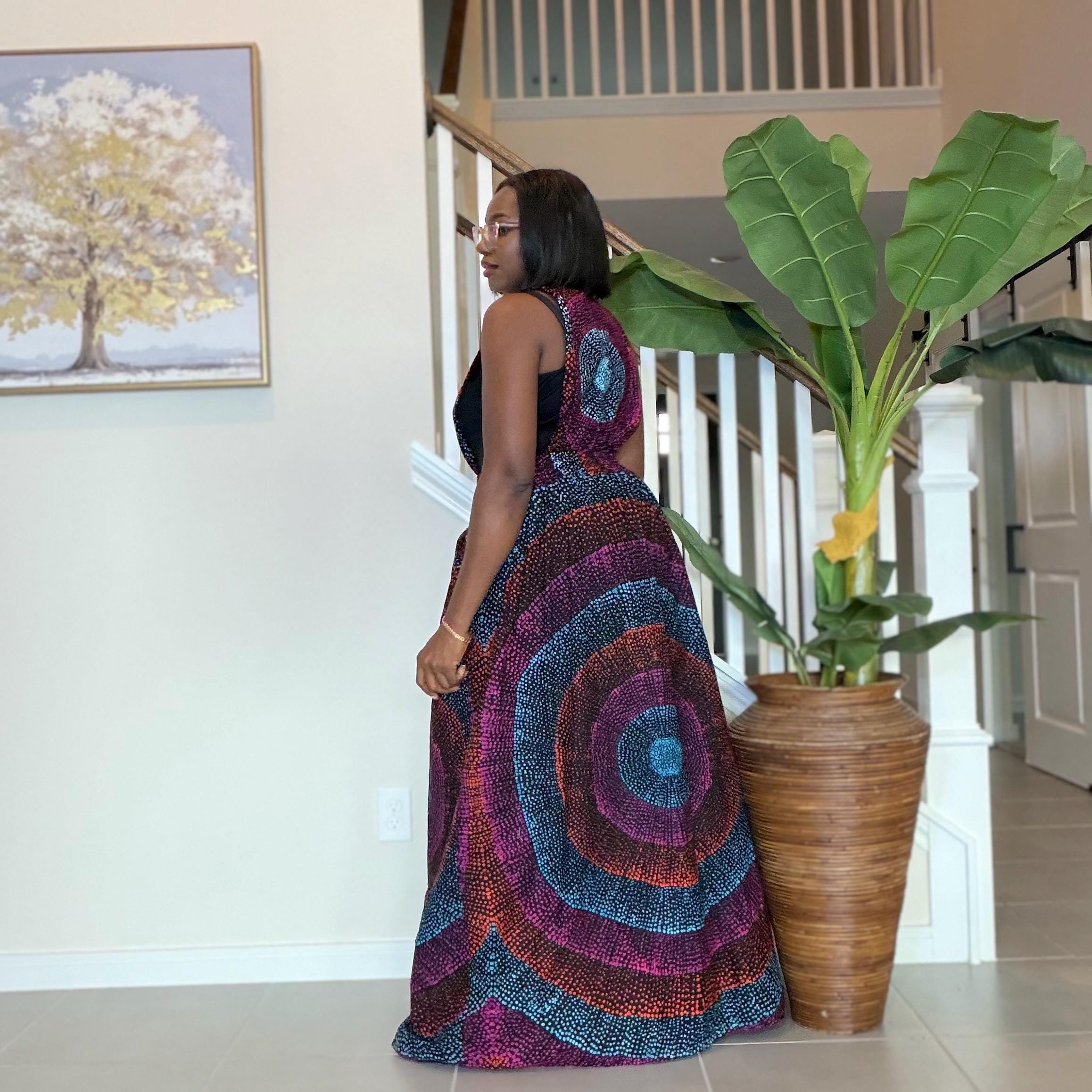 Sleeveless Ankara Kimono: African Print Belted Duster - Handmade