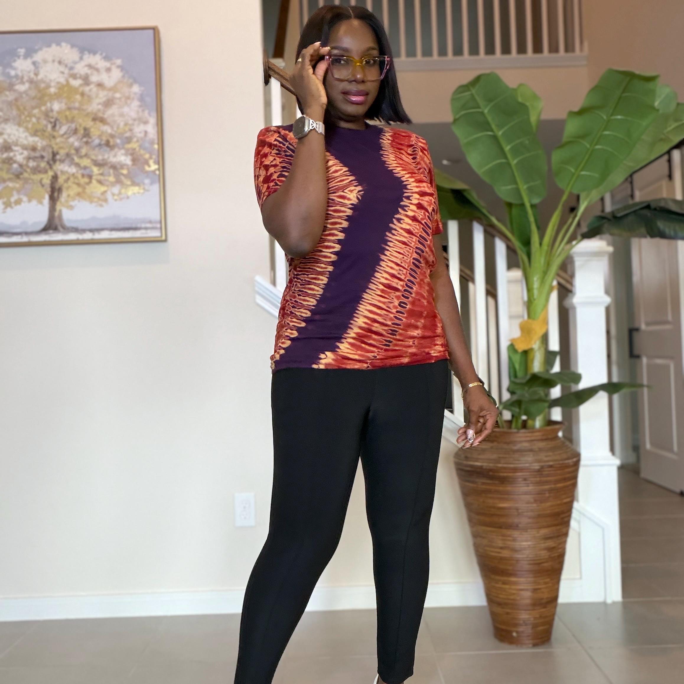 Adire Tie-Dye T-Shirt: Hand-Dyed African Print Unisex Tee