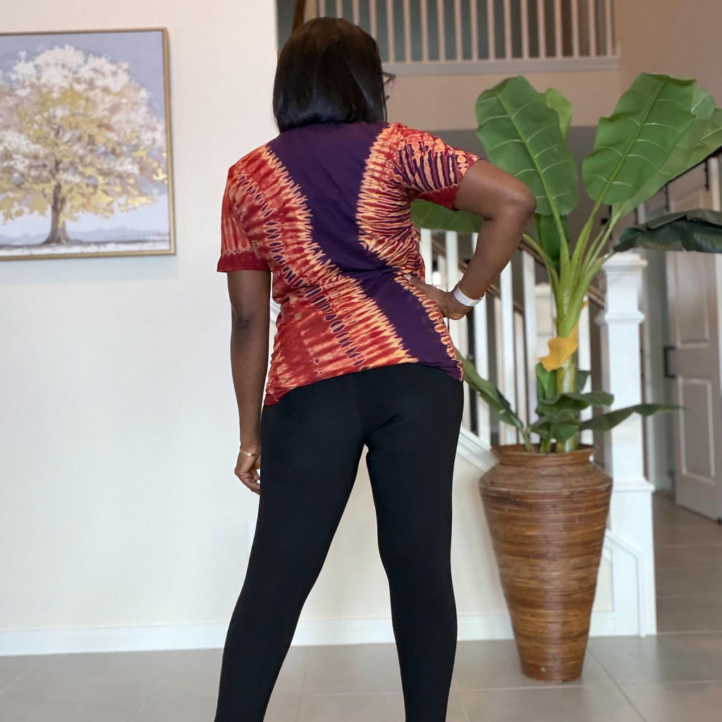 Adire Tie-Dye T-Shirt: Hand-Dyed African Print Unisex Tee