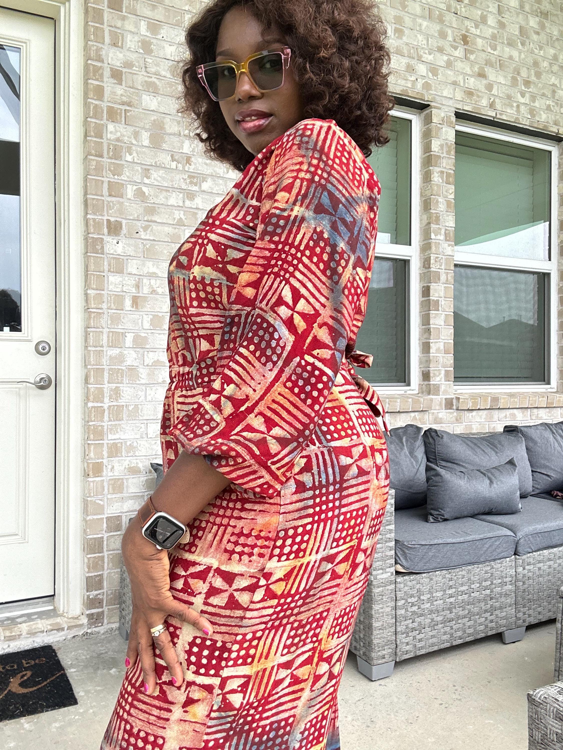 African Adire Jumpsuit | Vibrant Print, Wide-Leg Romper