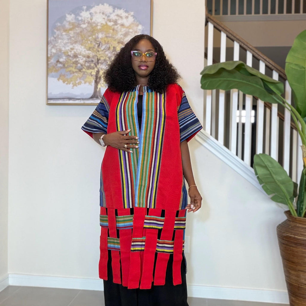 Aso Oke Kimono Jacket for Women | African Kimono Coat | Traditional Nigerian Handwoven Fabric | Elegant African Clothing | Boho Style