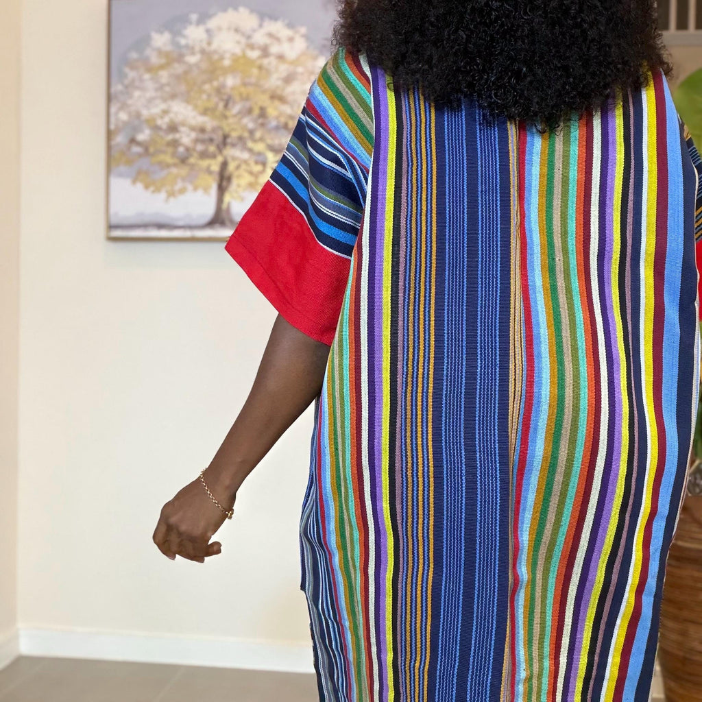 Aso Oke Kimono Jacket for Women | African Kimono Coat | Traditional Nigerian Handwoven Fabric | Elegant African Clothing | Boho Style