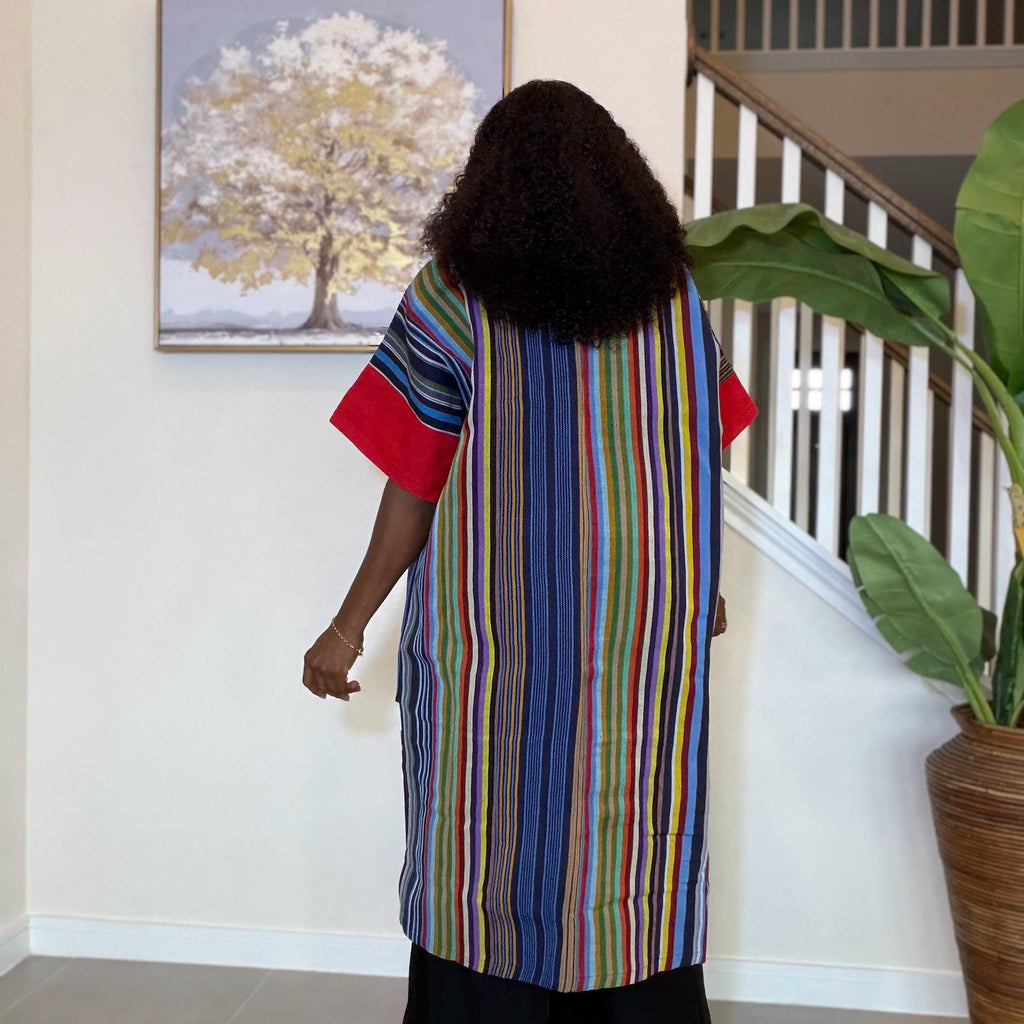 Aso Oke Kimono Jacket for Women | African Kimono Coat | Traditional Nigerian Handwoven Fabric | Elegant African Clothing | Boho Style