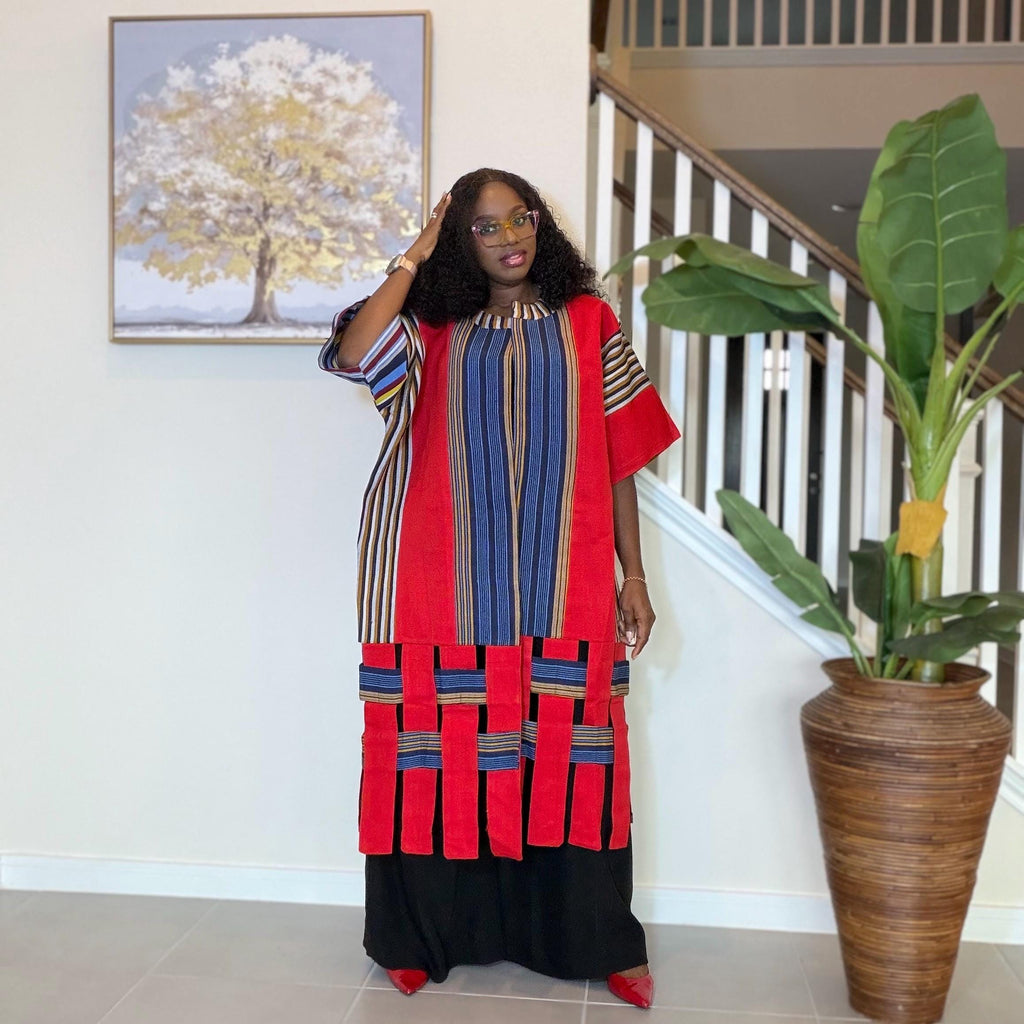 Handwoven Aso Oke Kimono Jacket | Nigerian Yoruba Fabric, Boho Coat