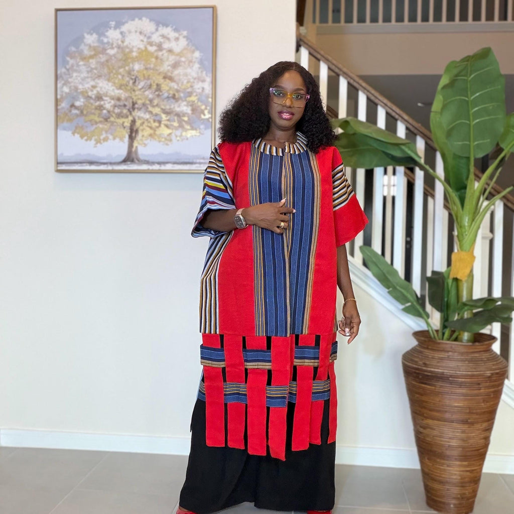 Handwoven Aso Oke Kimono Jacket | Nigerian Yoruba Fabric, Boho Coat