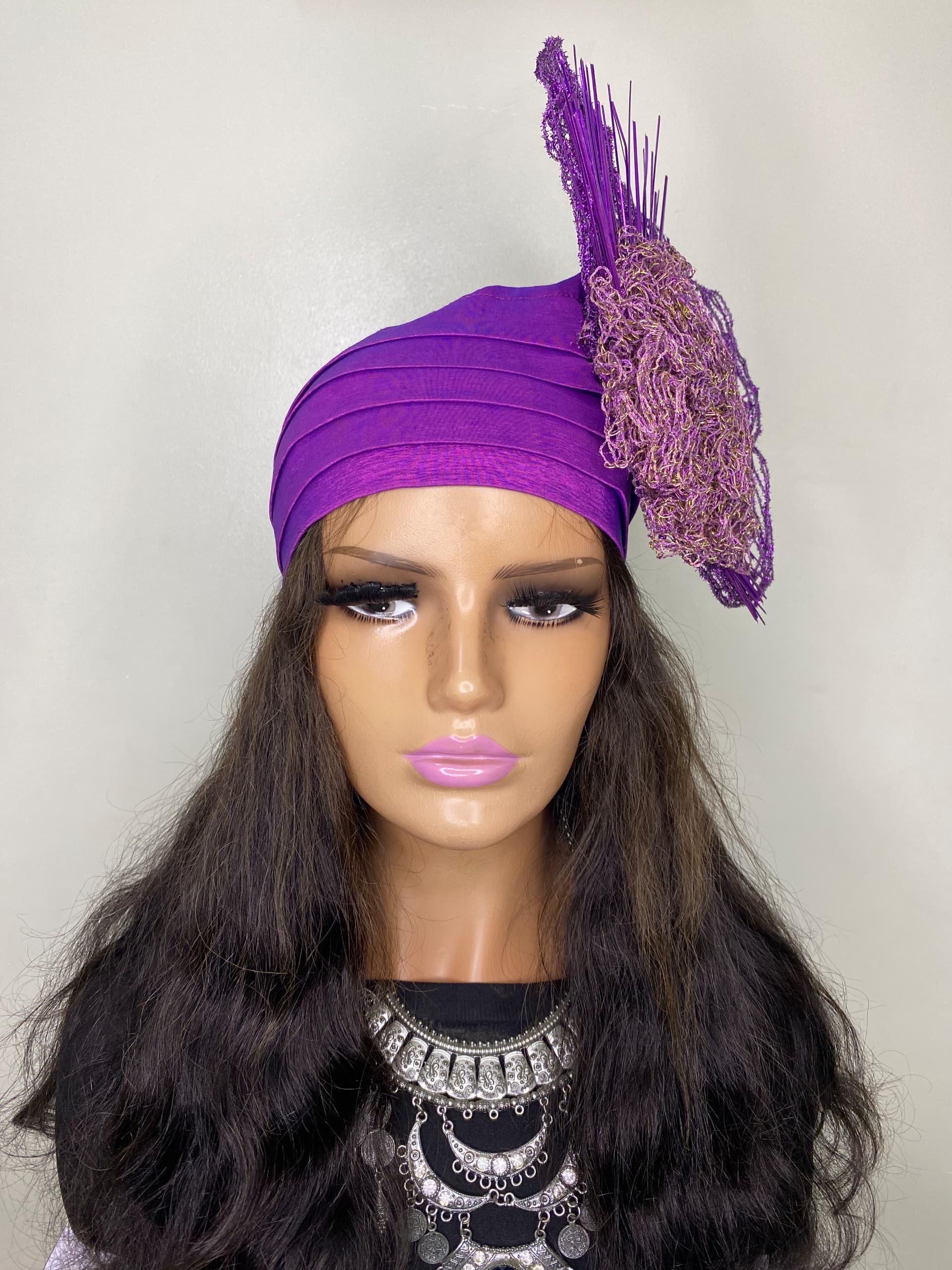 African Headwrap | Elegant Gele Style Head Tie for Weddings & Special Events