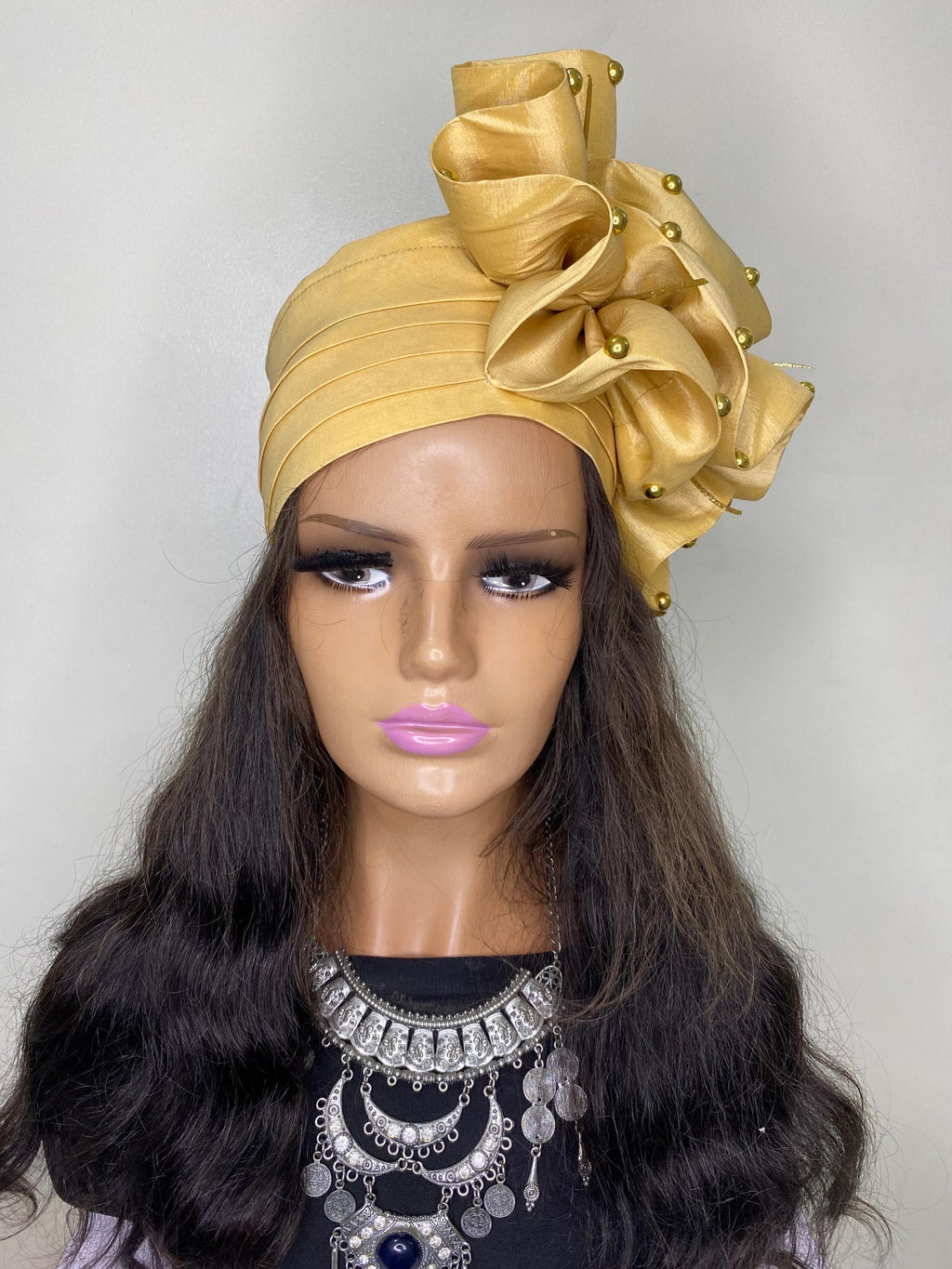 African Headwrap | Elegant Gele Style Head Tie for Weddings & Special Events