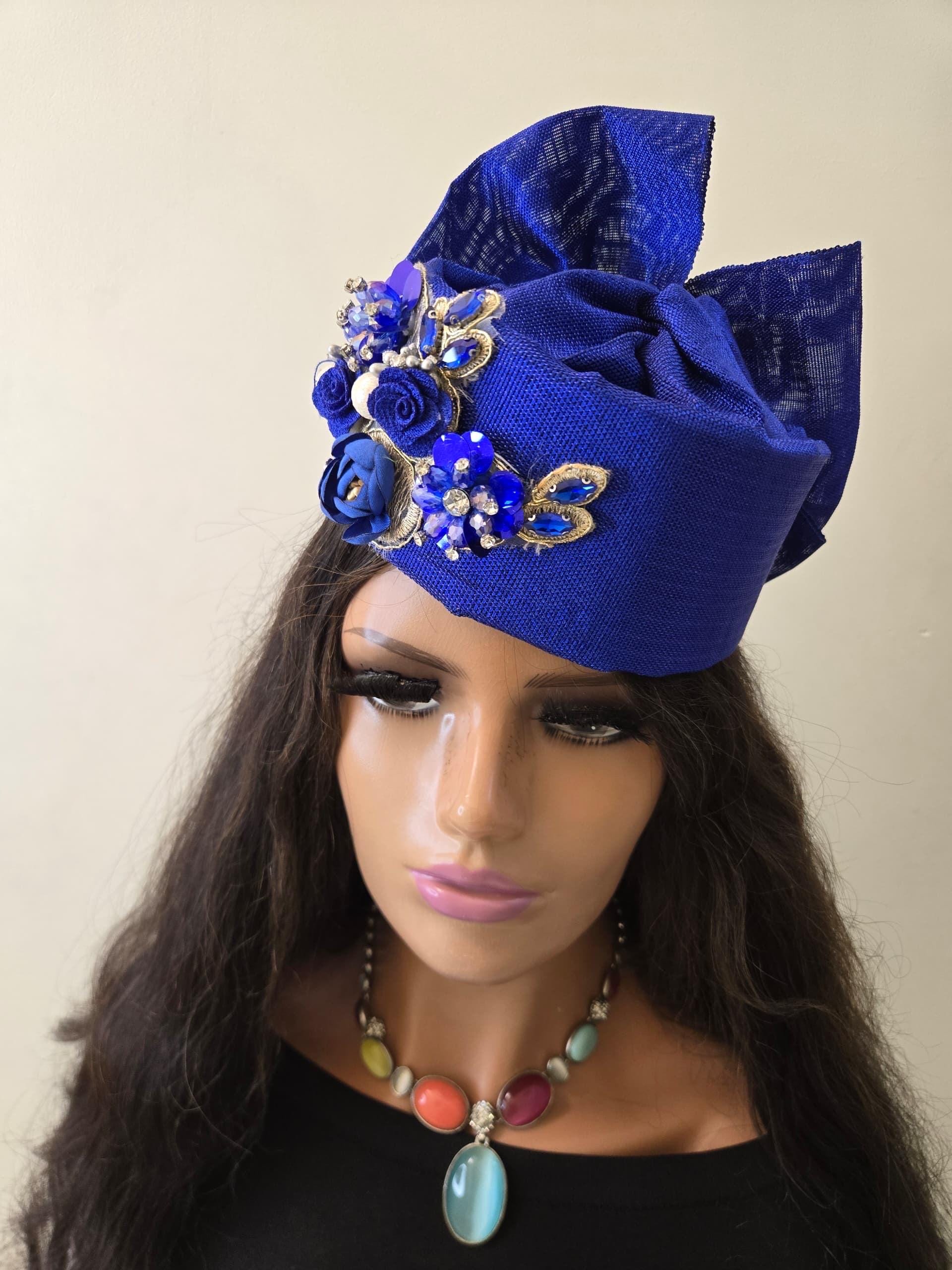 African Headwrap | Elegant Gele Style Head Tie for Weddings & Special Events