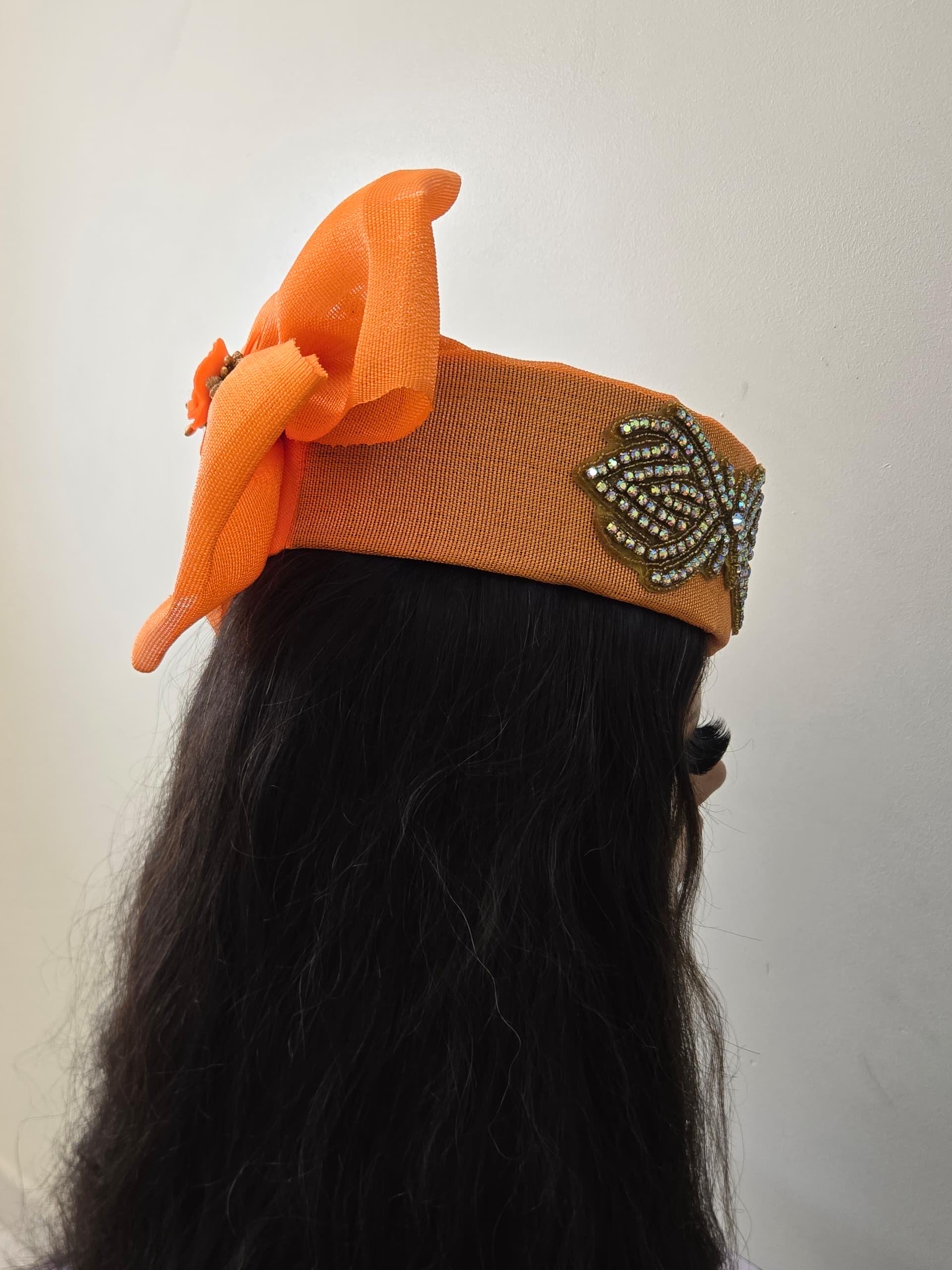 African Headwrap | Elegant Gele Style Head Tie for Weddings & Special Events