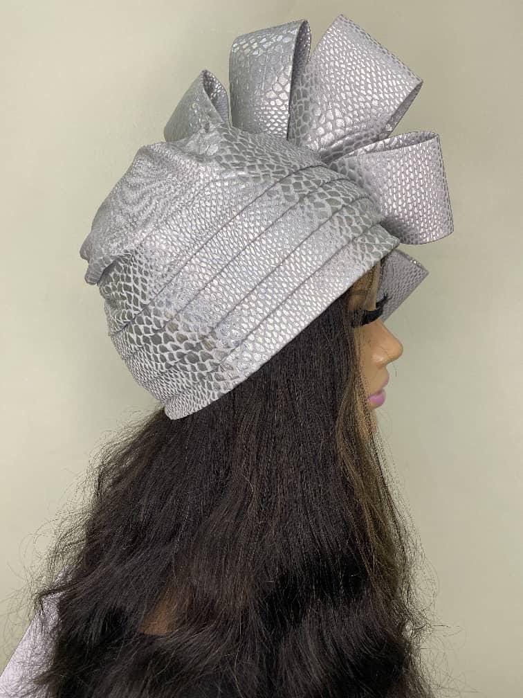 African Headwrap | Elegant Gele Style Head Tie for Weddings & Special Events