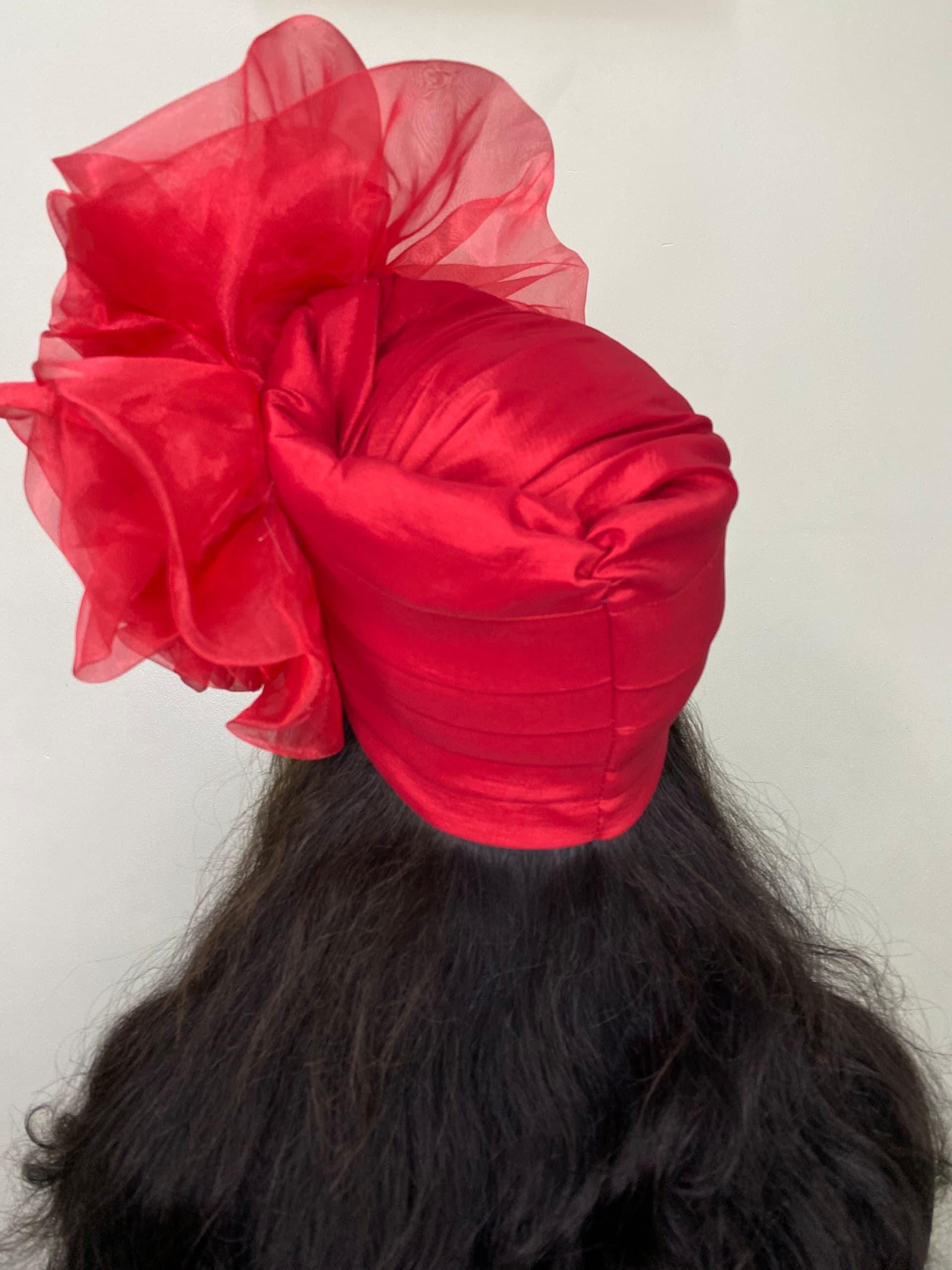 African Headwrap | Elegant Gele Style Head Tie for Weddings & Special Events