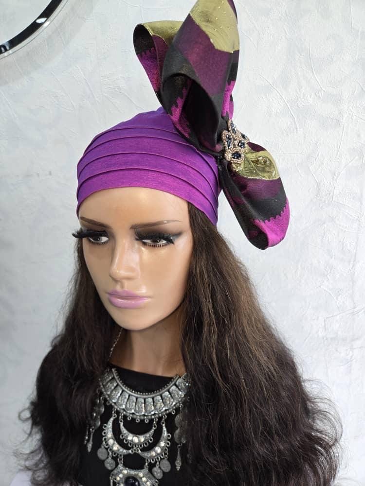 African Headwrap | Elegant Gele Style Head Tie for Weddings & Special Events