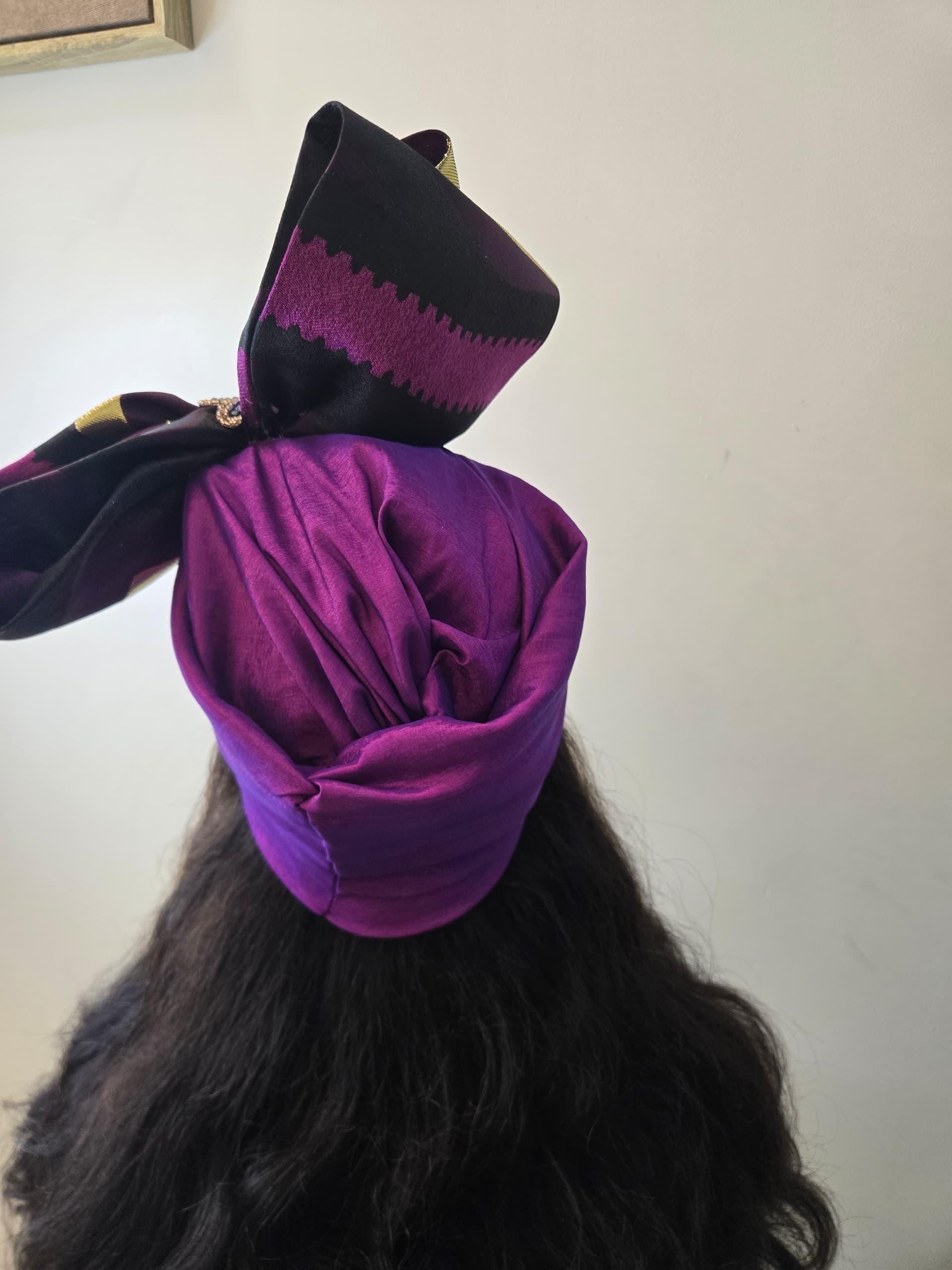 African Headwrap | Elegant Gele Style Head Tie for Weddings & Special Events