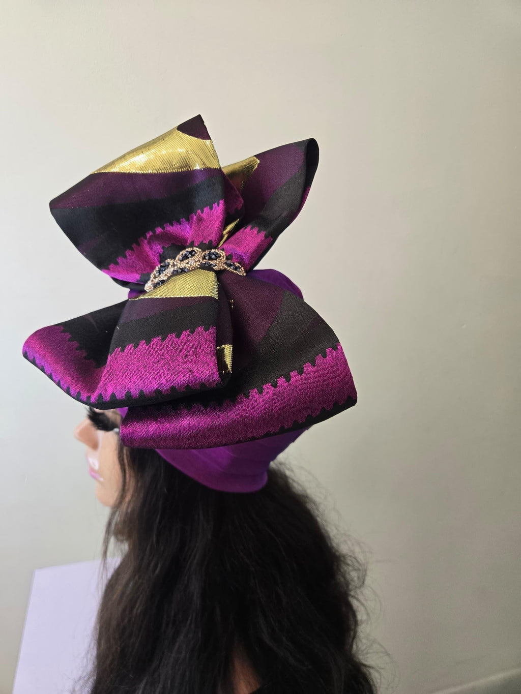 African Headwrap | Elegant Gele Style Head Tie for Weddings & Special Events