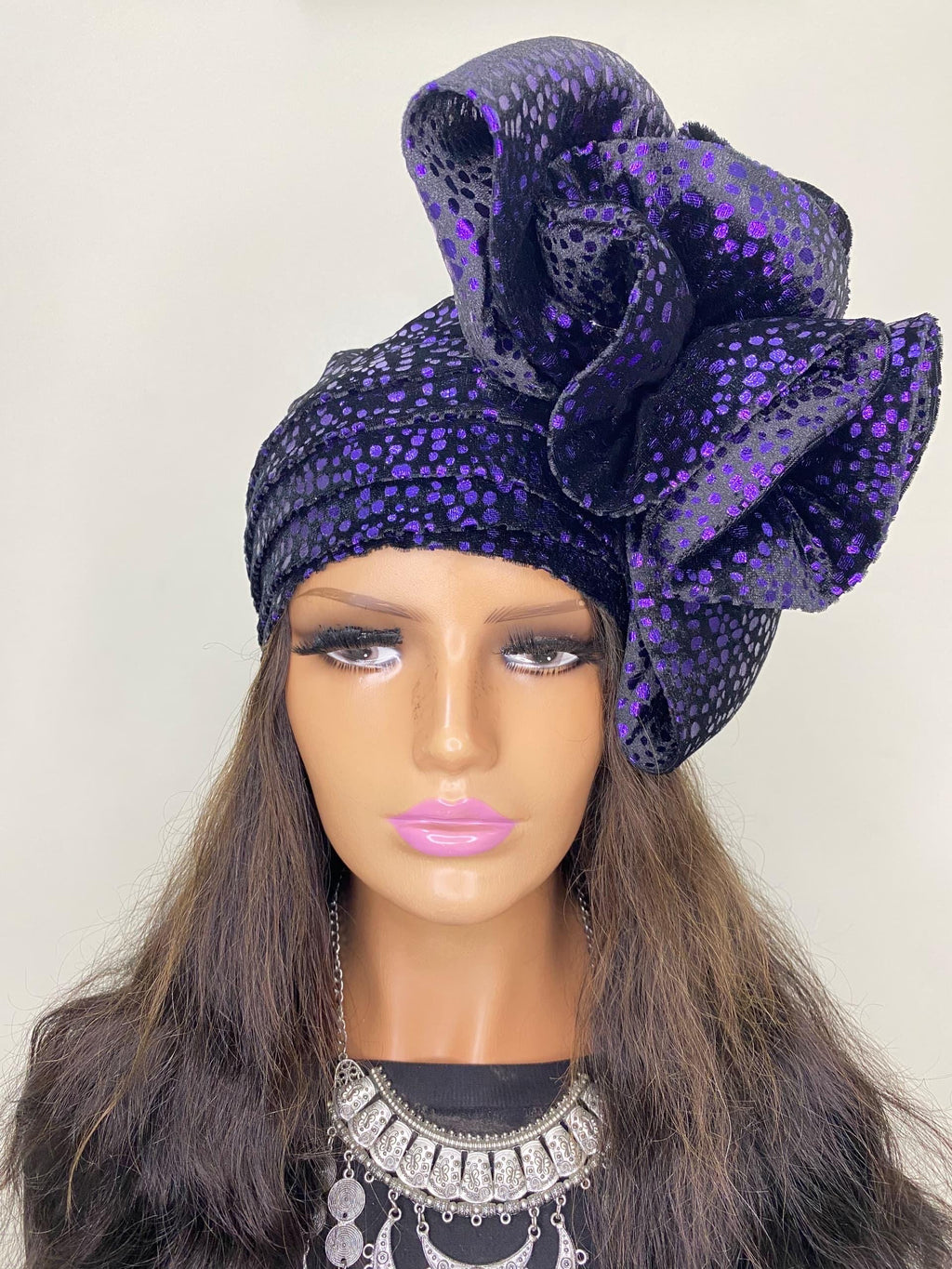African Headwrap | Elegant Gele Style Head Tie for Weddings & Special Events