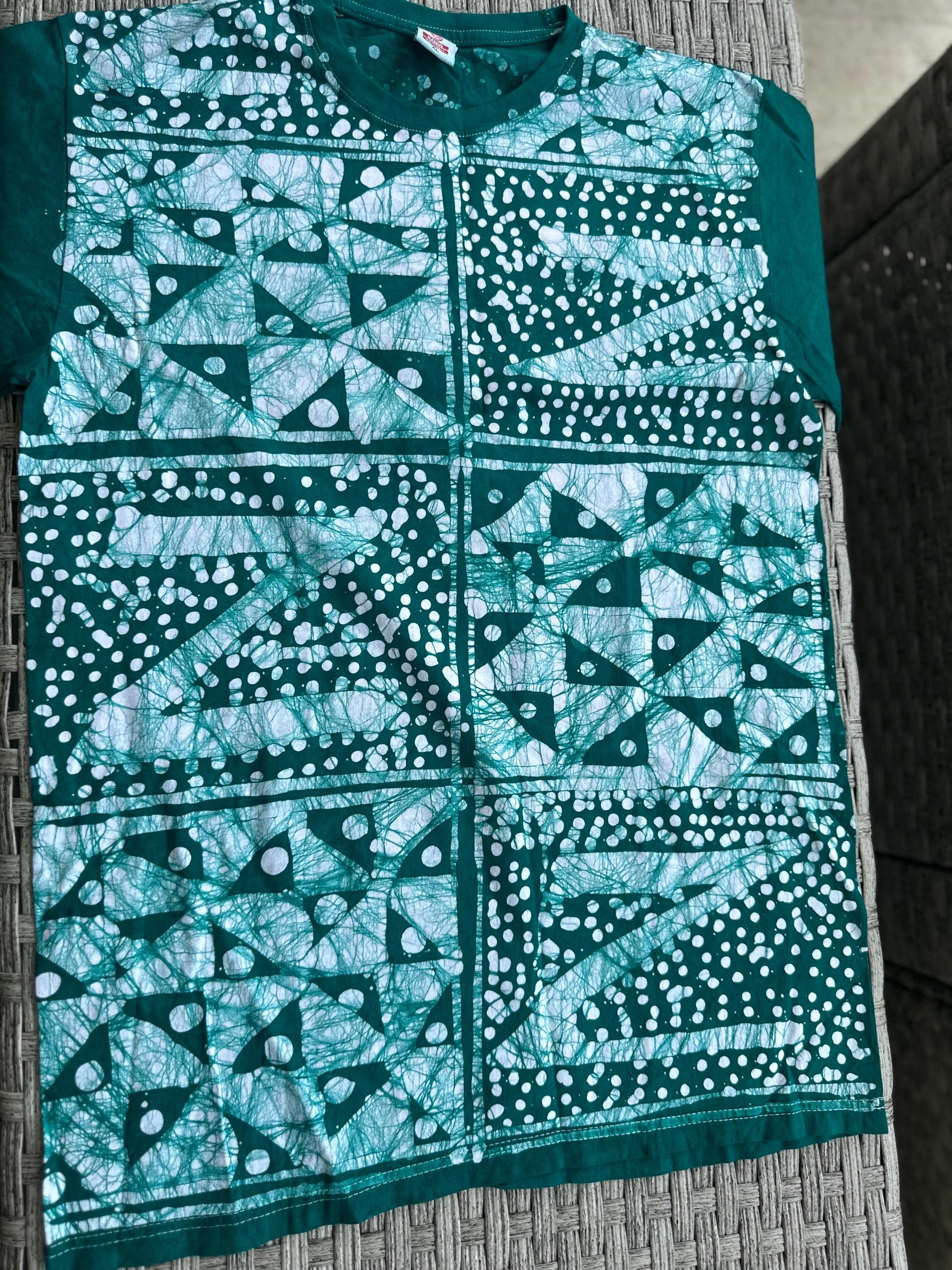 Adire Tie-Dye T-Shirt: Hand-Dyed African Print Unisex Tee