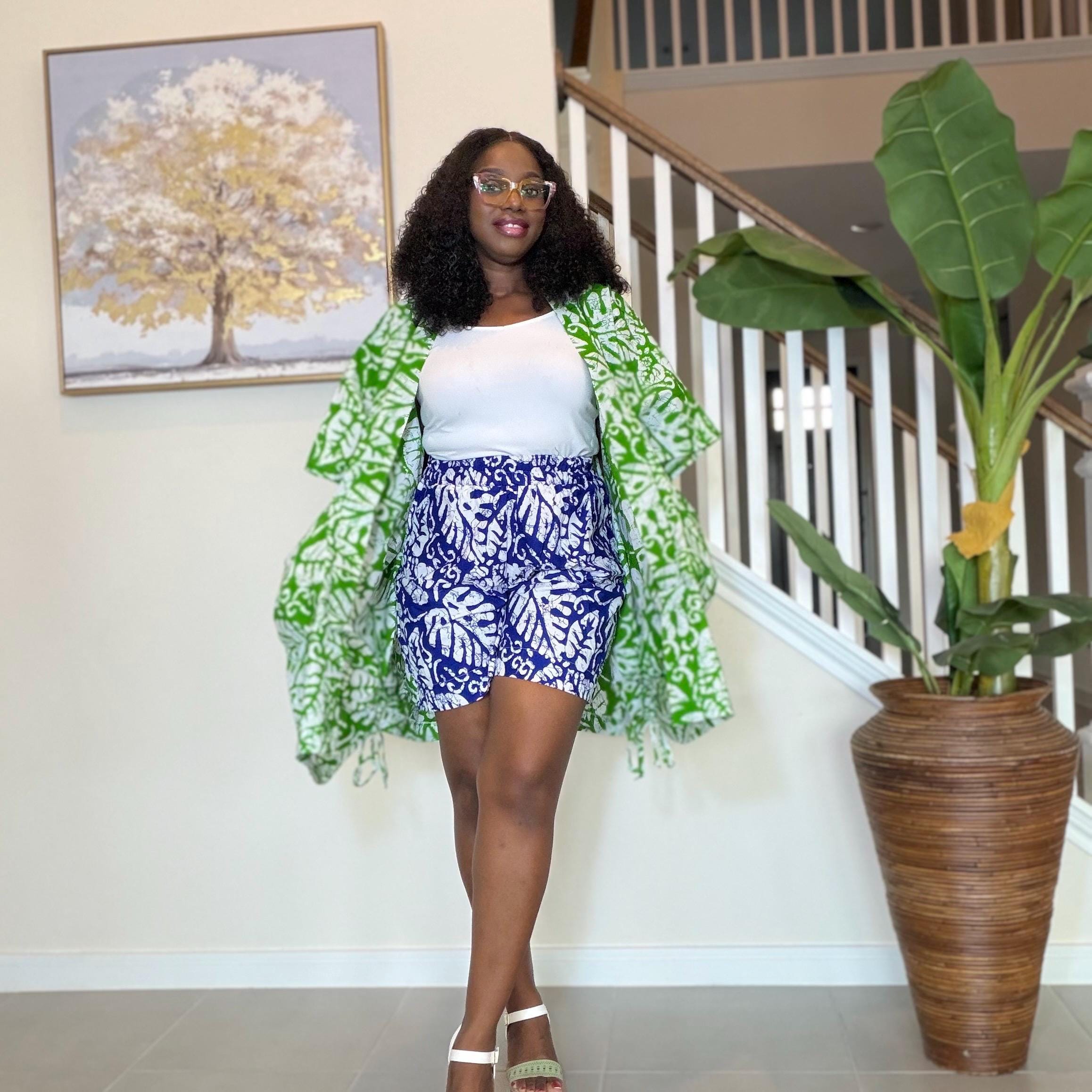 Ankara Kimono and Knicker Set: African Print Boho Lounge Outfit