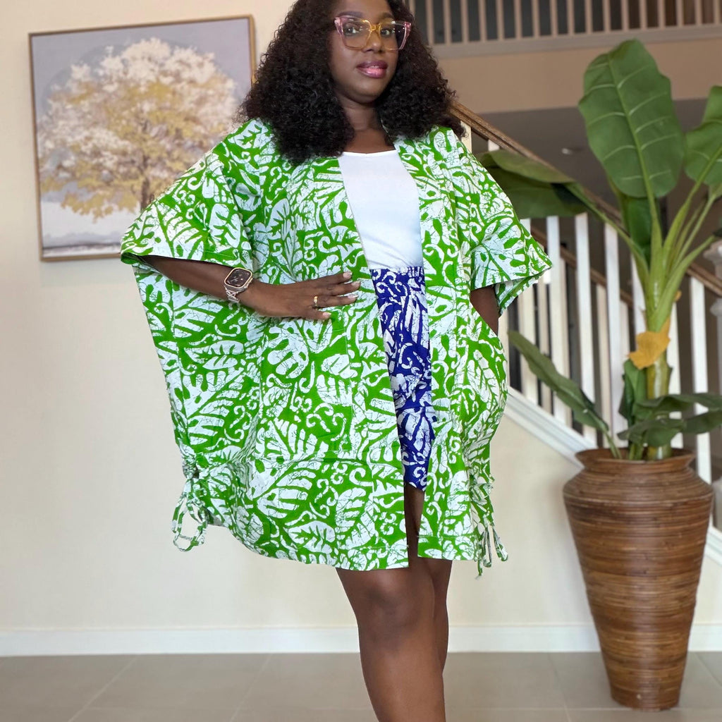Ankara Kimono and Knicker Set: African Print Boho Lounge Outfit