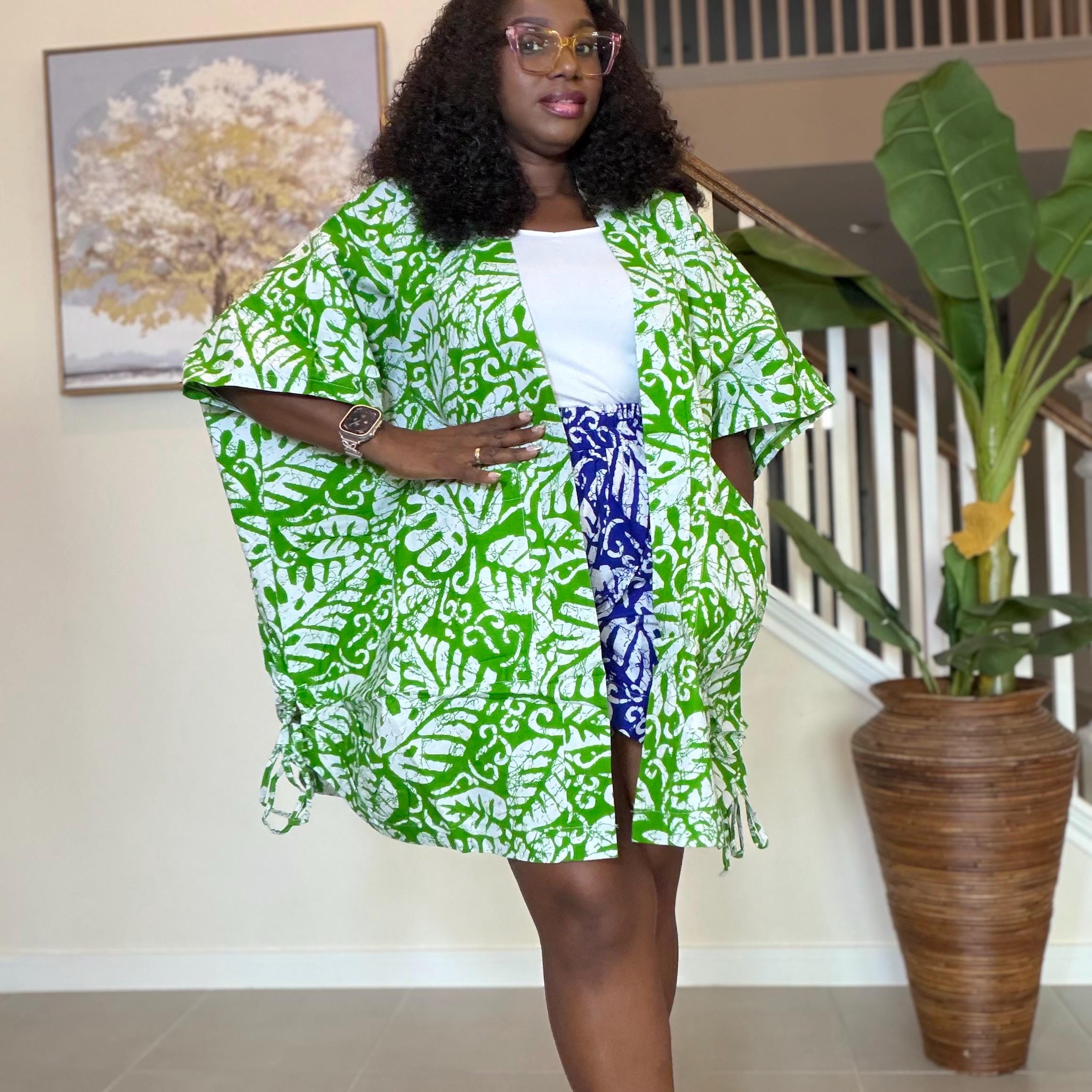 Ankara Kimono and Knicker Set: African Print Boho Lounge Outfit