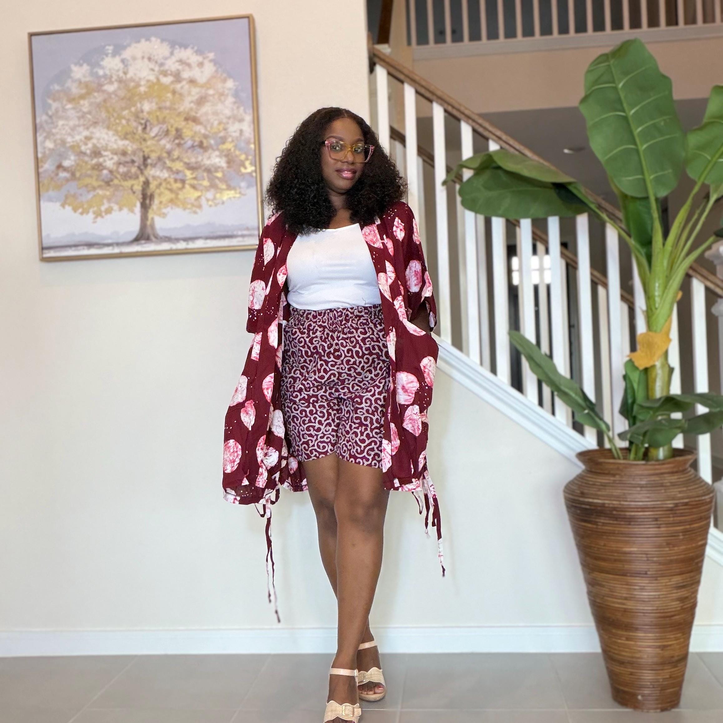 Ankara Kimono and Knicker Set: African Print 2-Piece Boho Outfit
