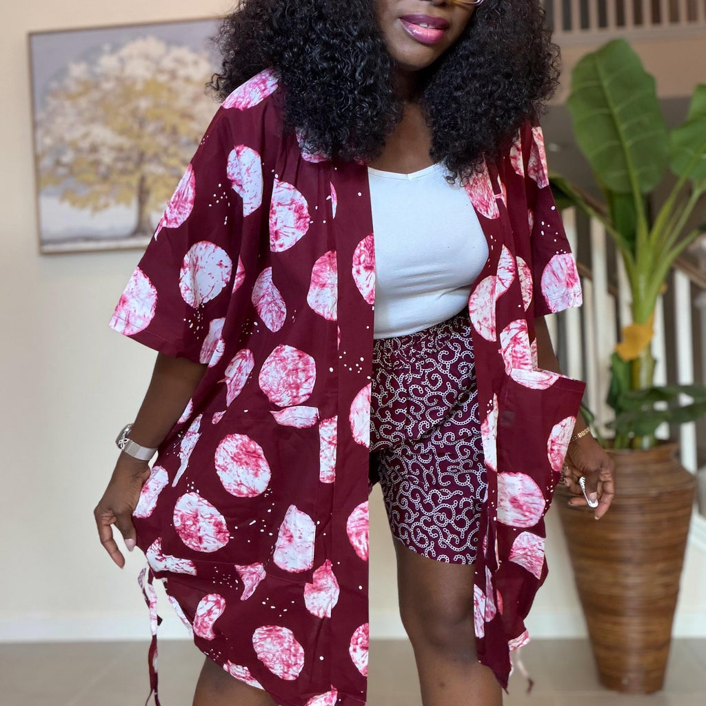 Ankara Kimono and Knicker Set: African Print 2-Piece Boho Outfit