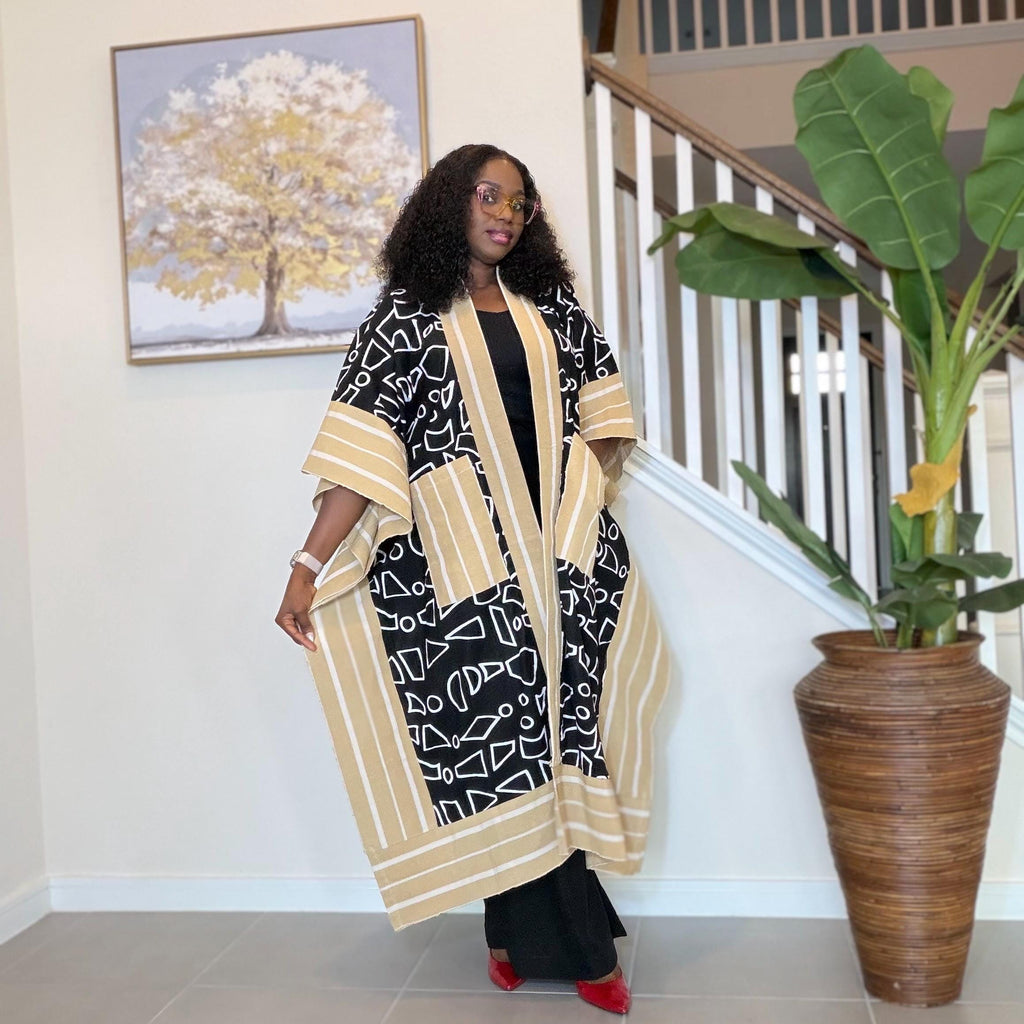 African Ankara and Aso Oke Kimono