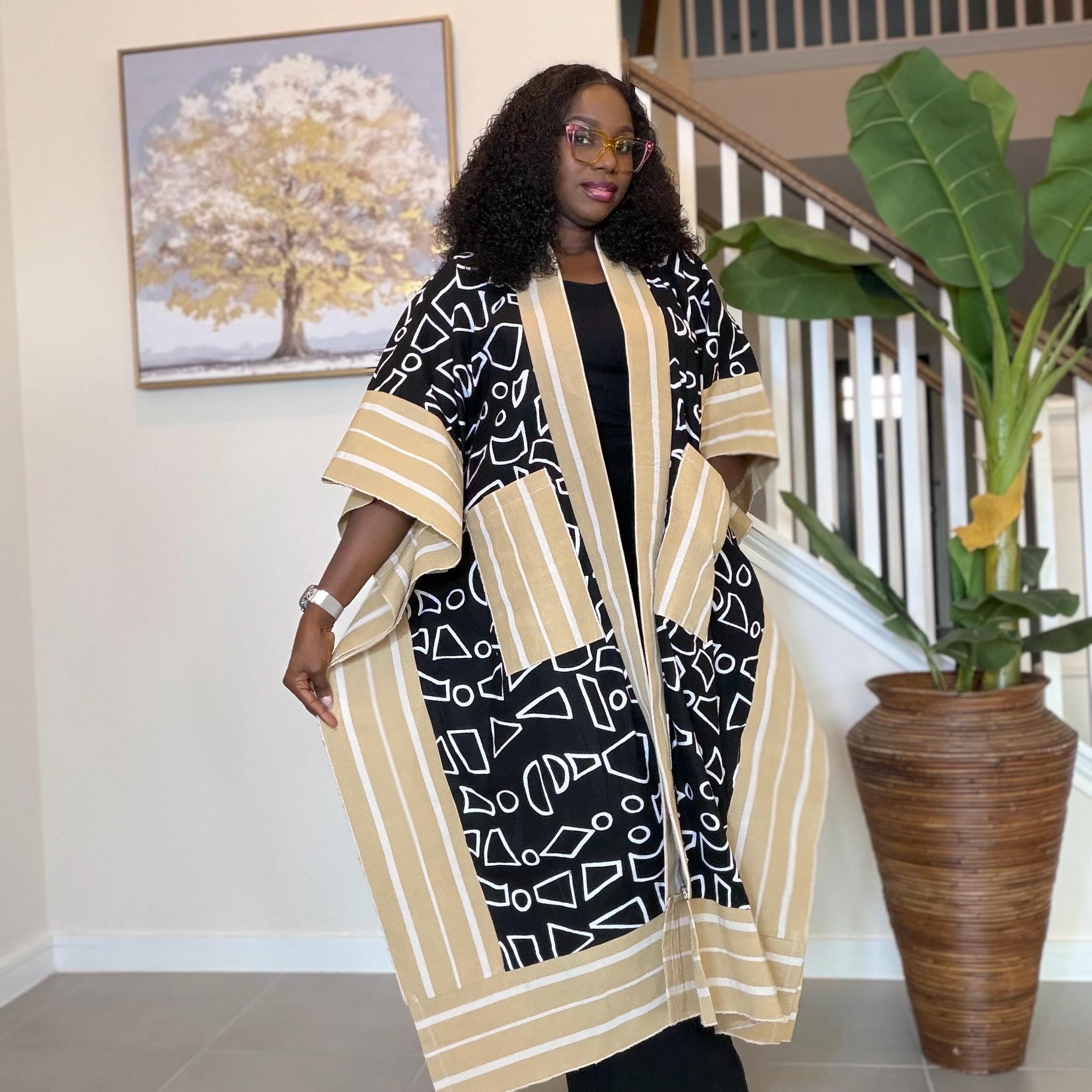 African Ankara and Aso Oke Kimono