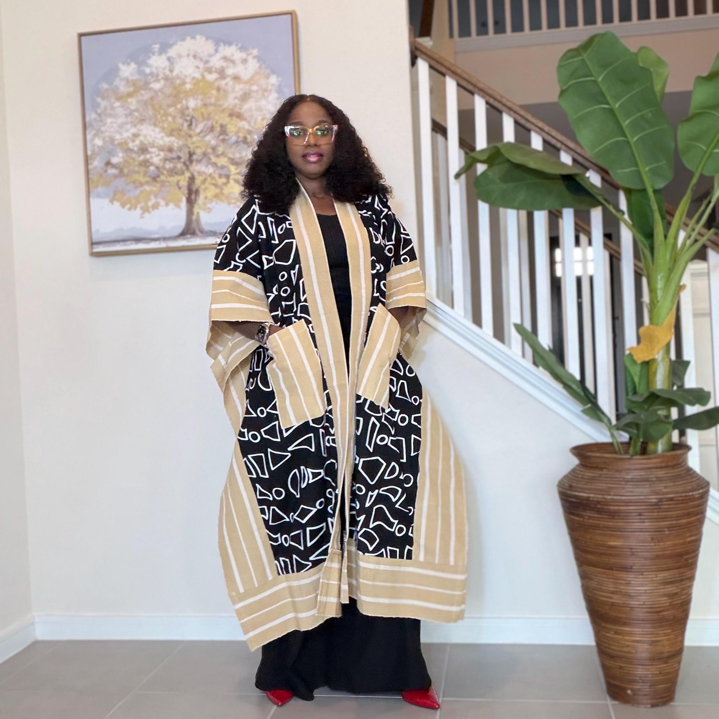 African Ankara and Aso Oke Kimono