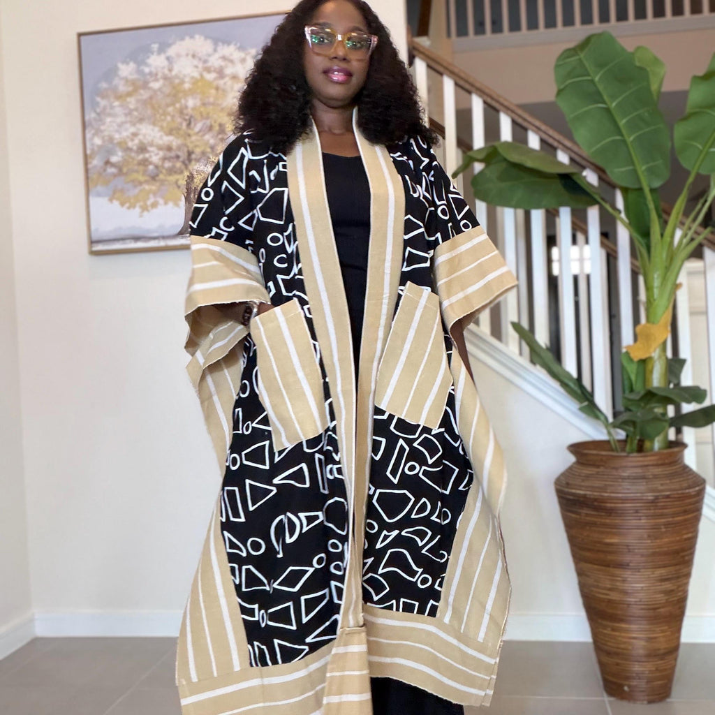 African Ankara and Aso Oke Kimono