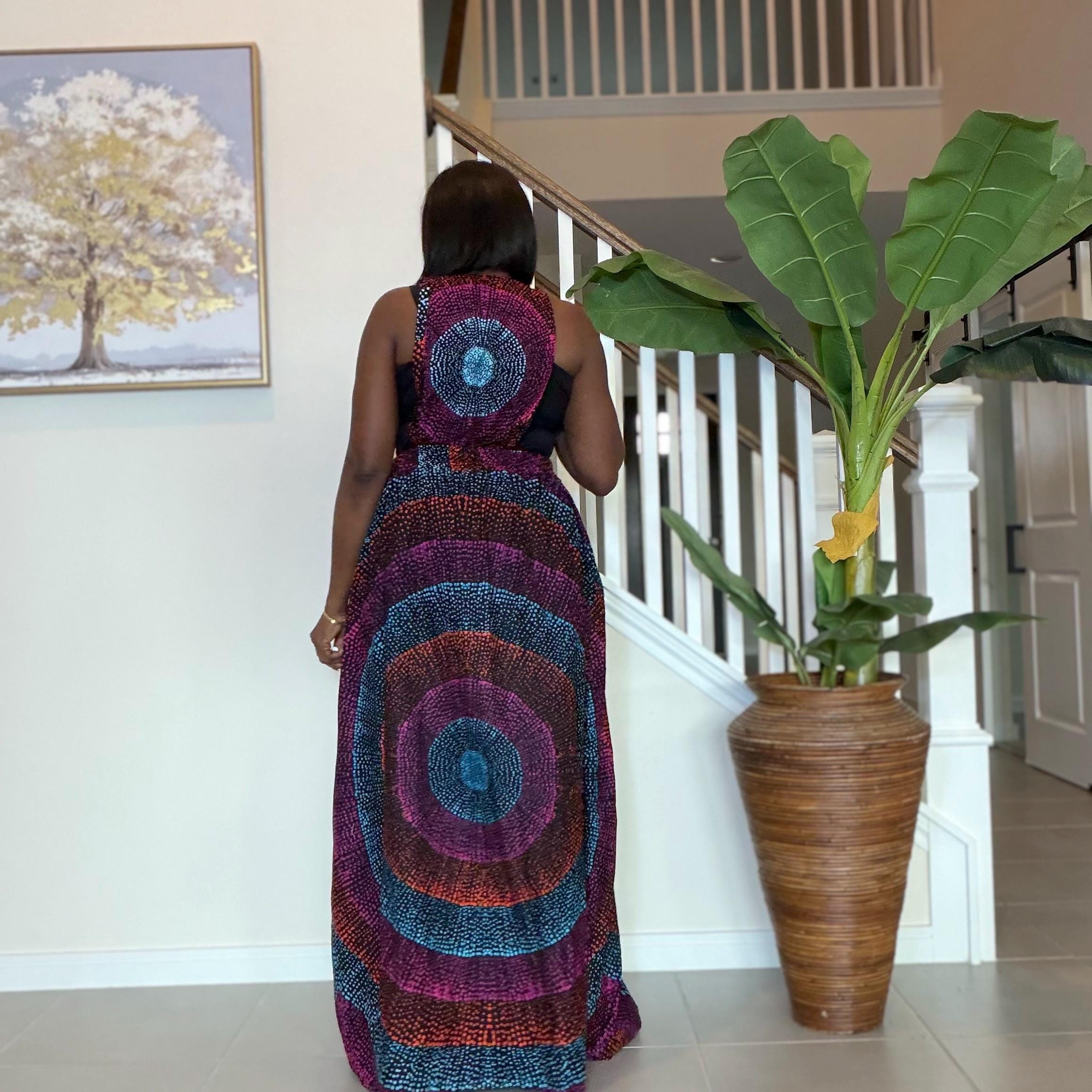 Sleeveless Ankara Kimono: African Print Belted Duster - Handmade