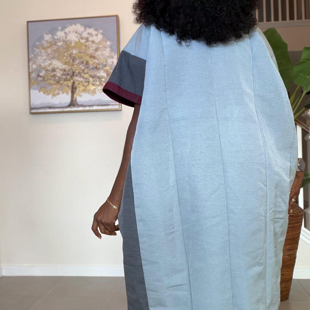 Handmade Aso Oke Kaftan Maxi Dress – Nigerian Fringe Gown