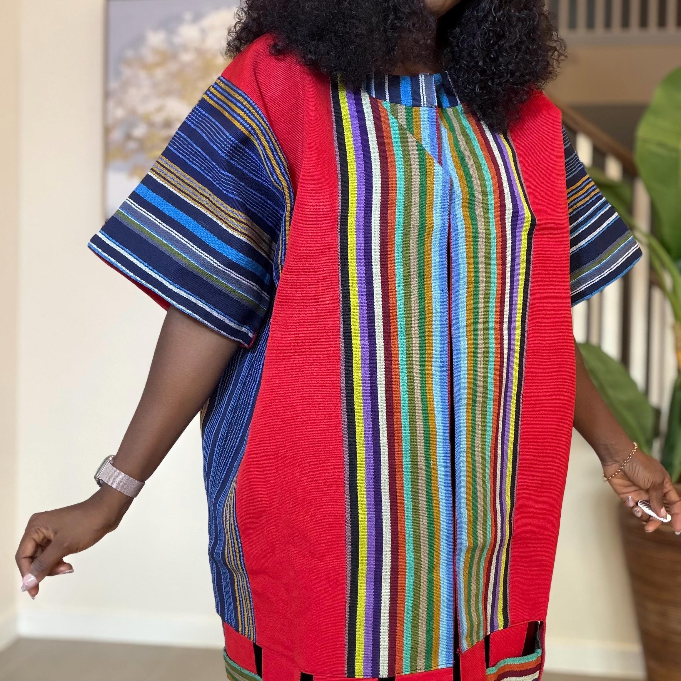 Aso Oke Kimono Jacket for Women | African Kimono Coat | Traditional Nigerian Handwoven Fabric | Elegant African Clothing | Boho Style