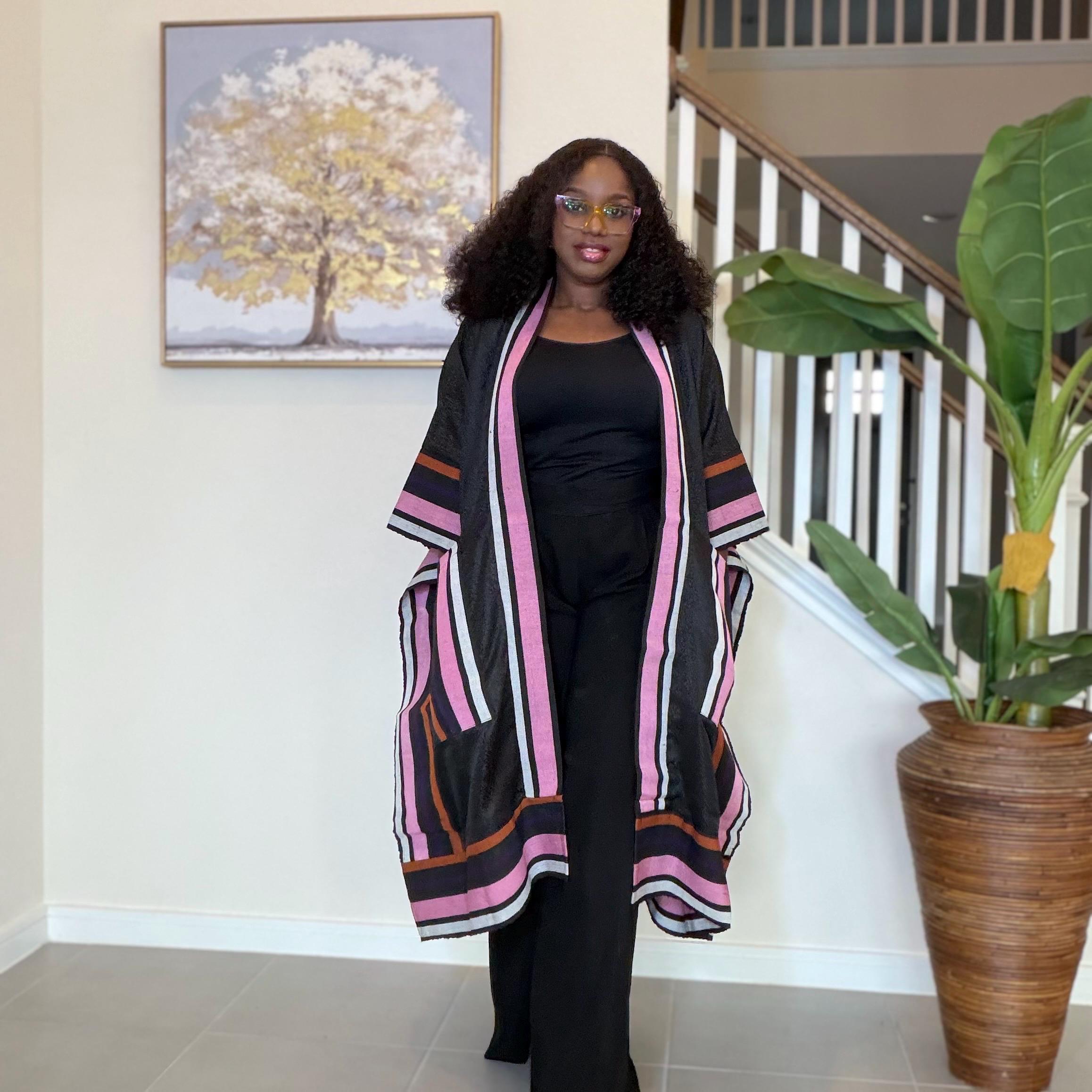 Luxury Damask and Aso Oke Kimono, Damask and Aso Oke Kimono – African Jacket, Boho Duster, Statement Kimono for Women, Festival Outfit