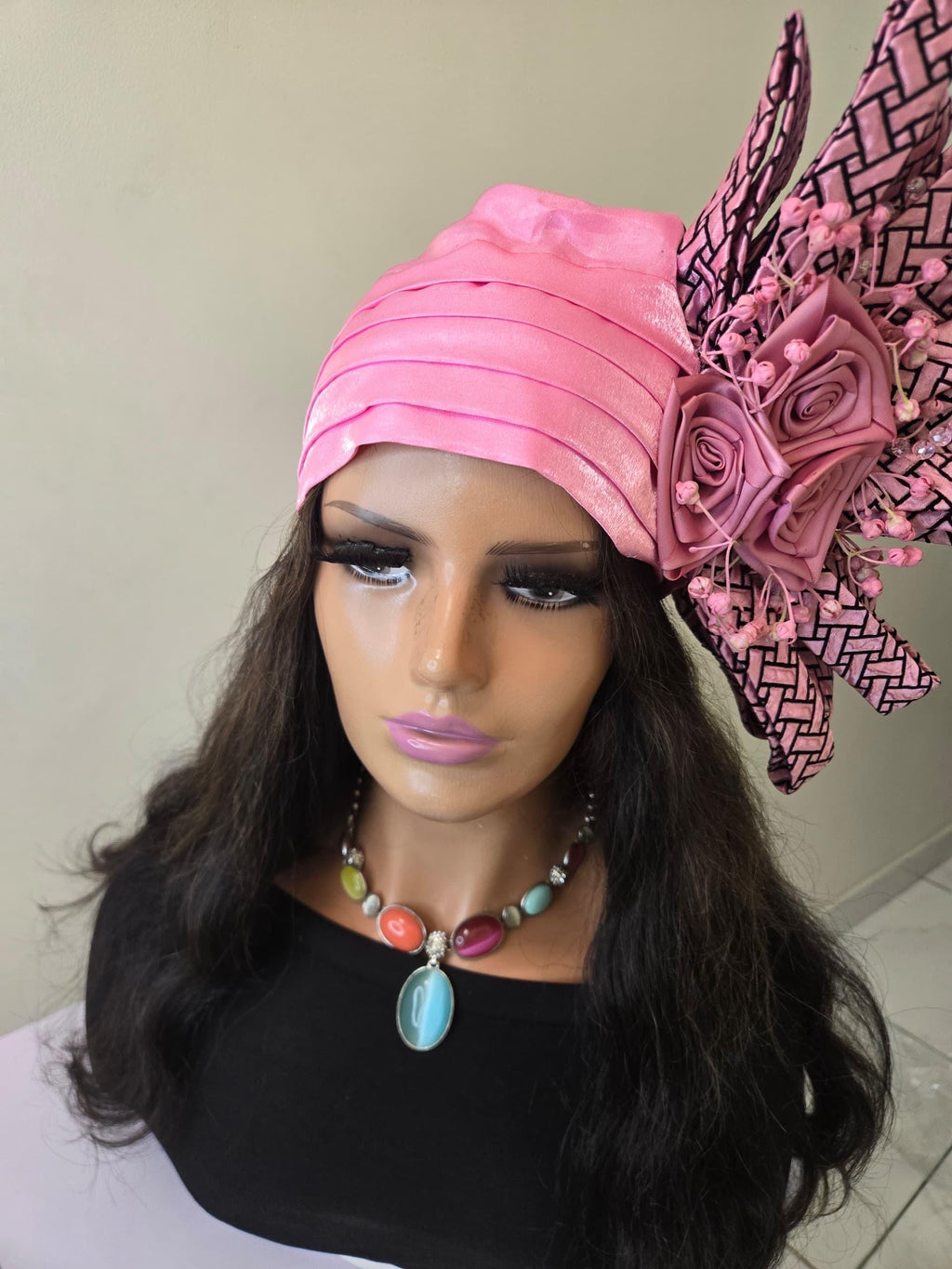 African Headwrap | Elegant Gele Style Head Tie for Weddings & Special Events