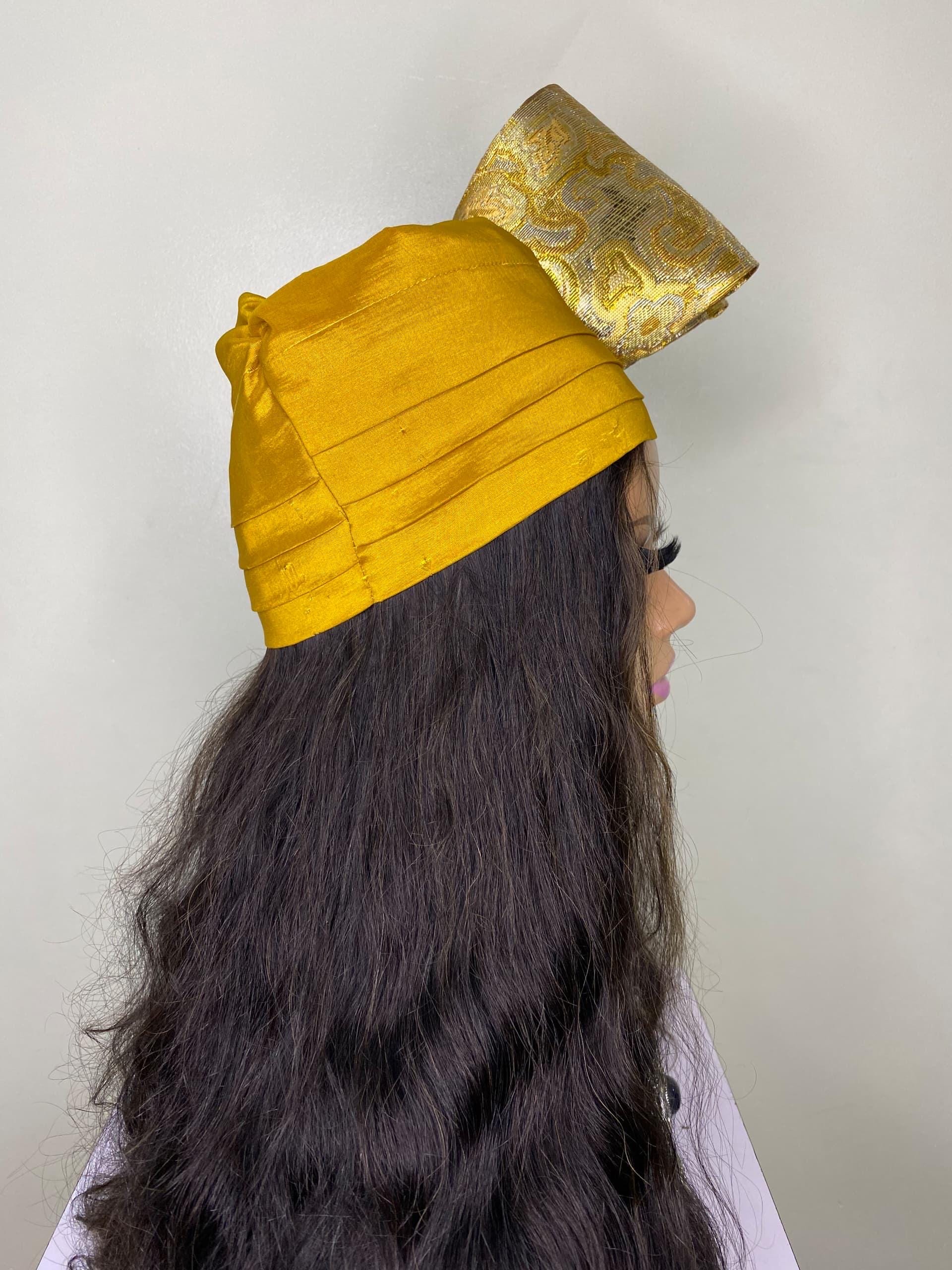 African Headwrap | Elegant Gele Style Head Tie for Weddings & Special Events