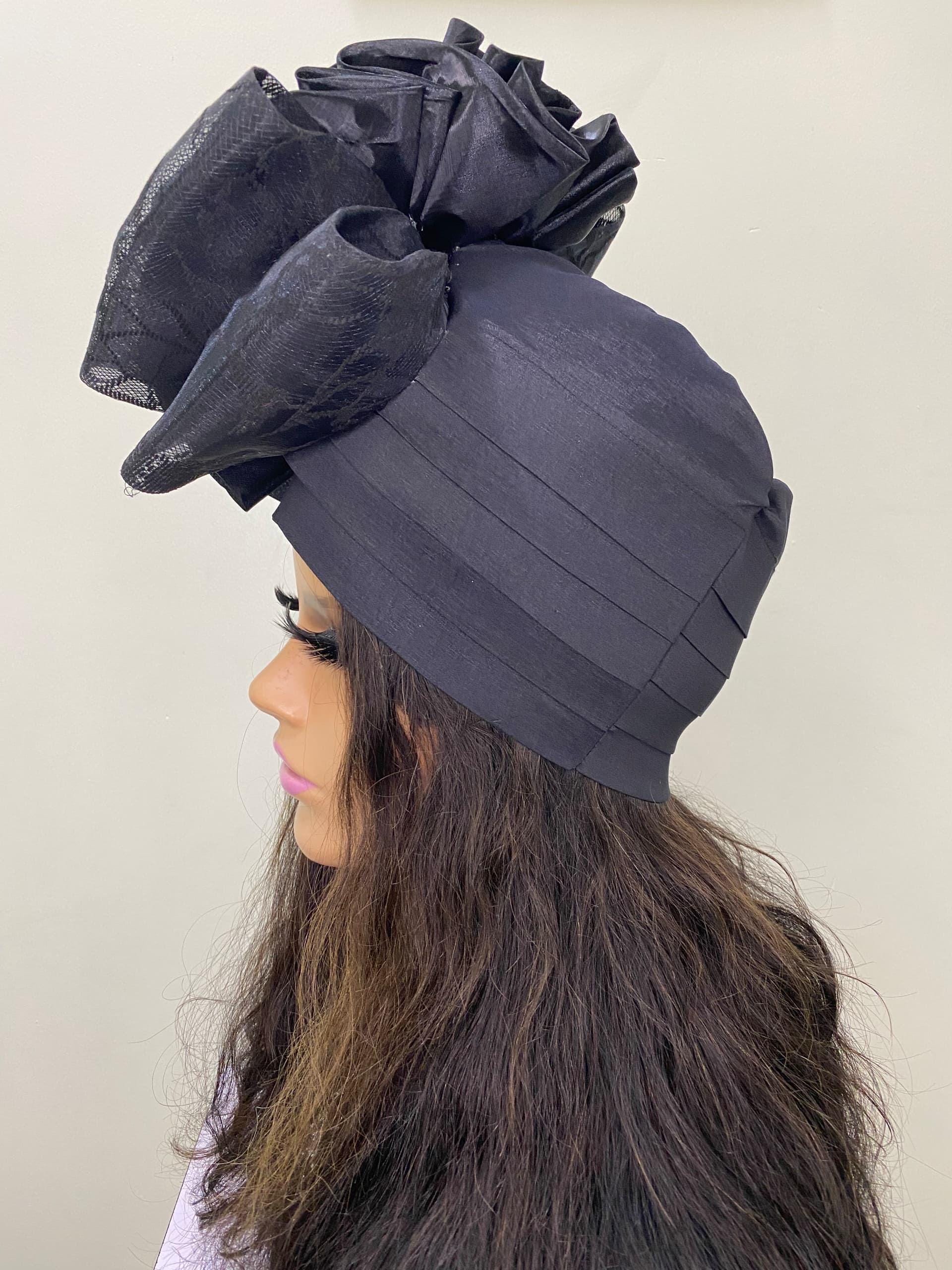 African Headwrap | Elegant Gele Style Head Tie for Weddings & Special Events