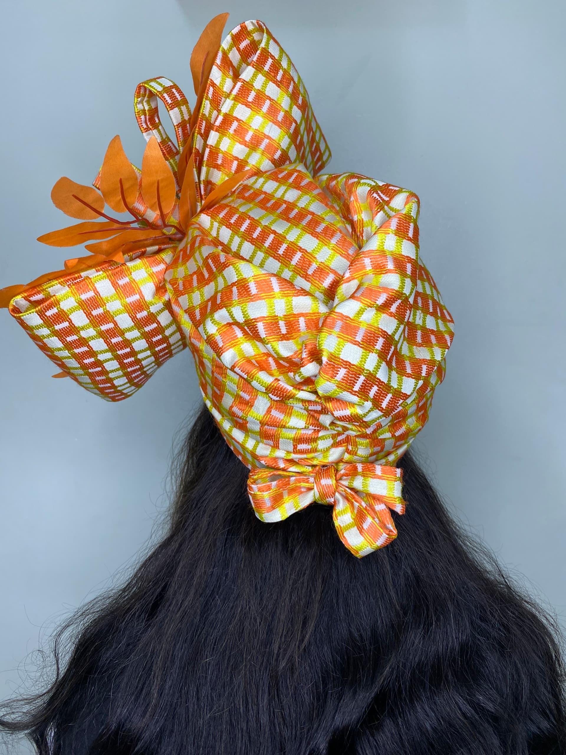 African Headwrap | Elegant Gele Style Head Tie for Weddings & Special Events