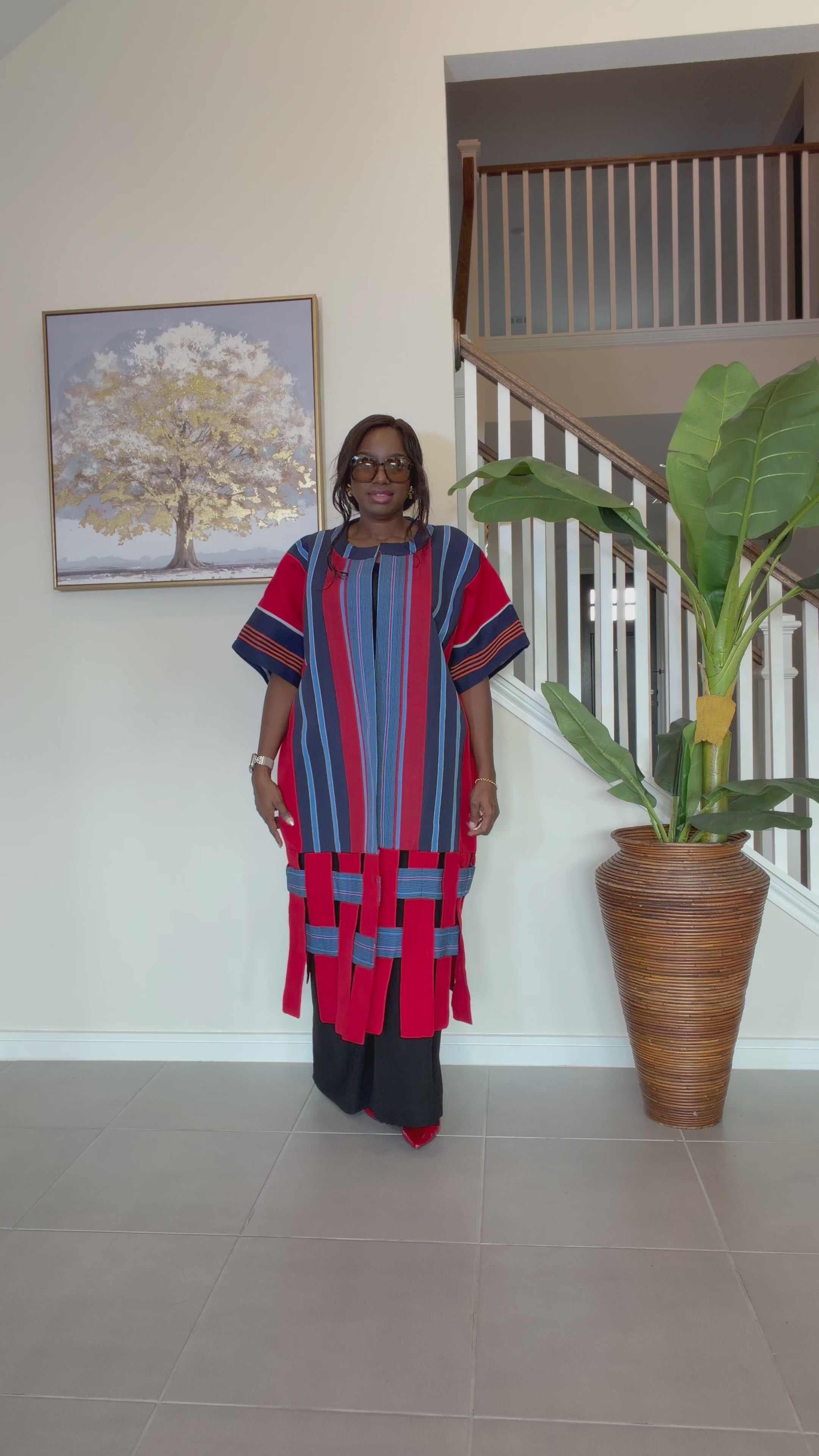 Handwoven Aso Oke Kimono Jacket | Nigerian Yoruba Fabric, Boho Coat