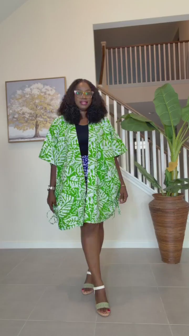 Ankara Kimono and Knicker Set: African Print Boho Lounge Outfit