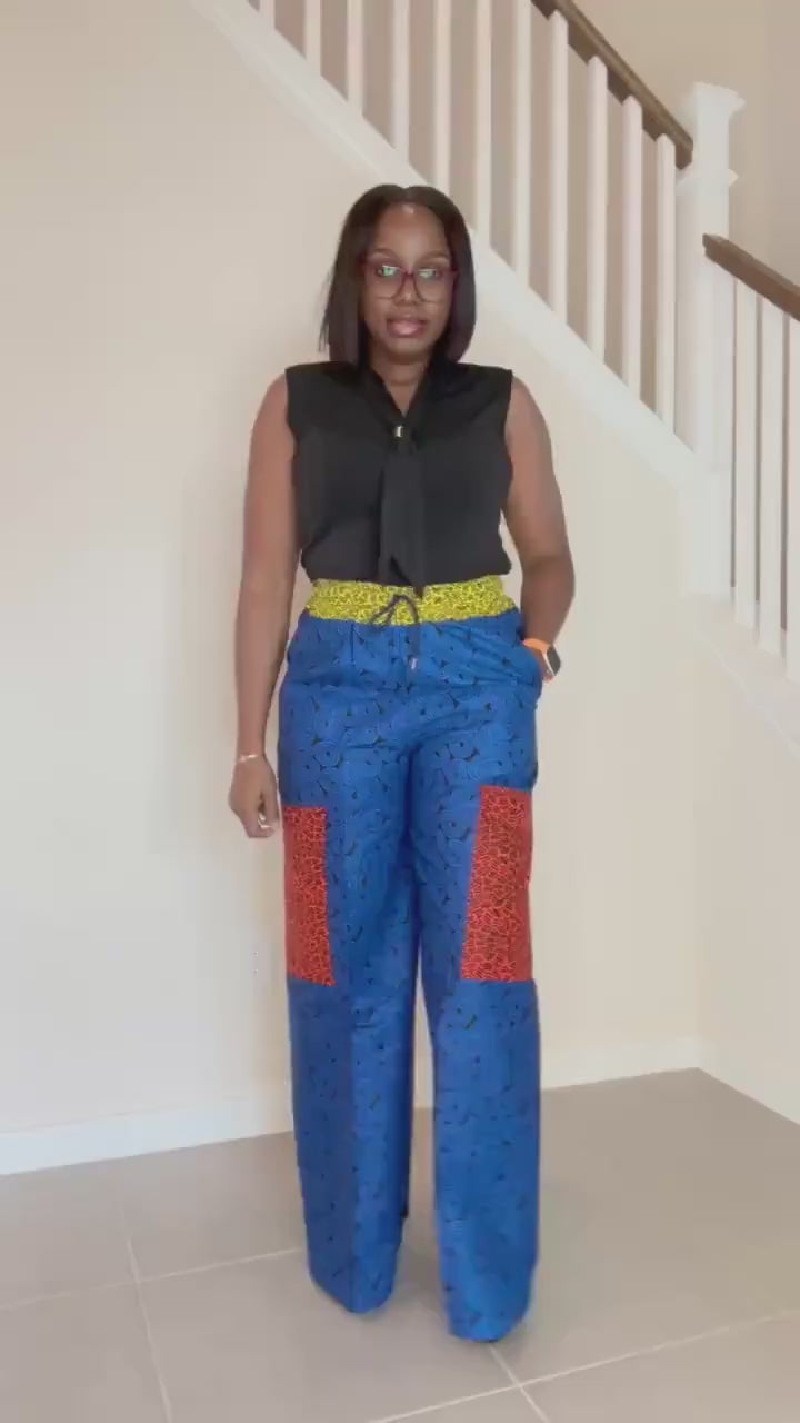 Ankara Cargo Pants: Bold African Print, Relaxed Fit