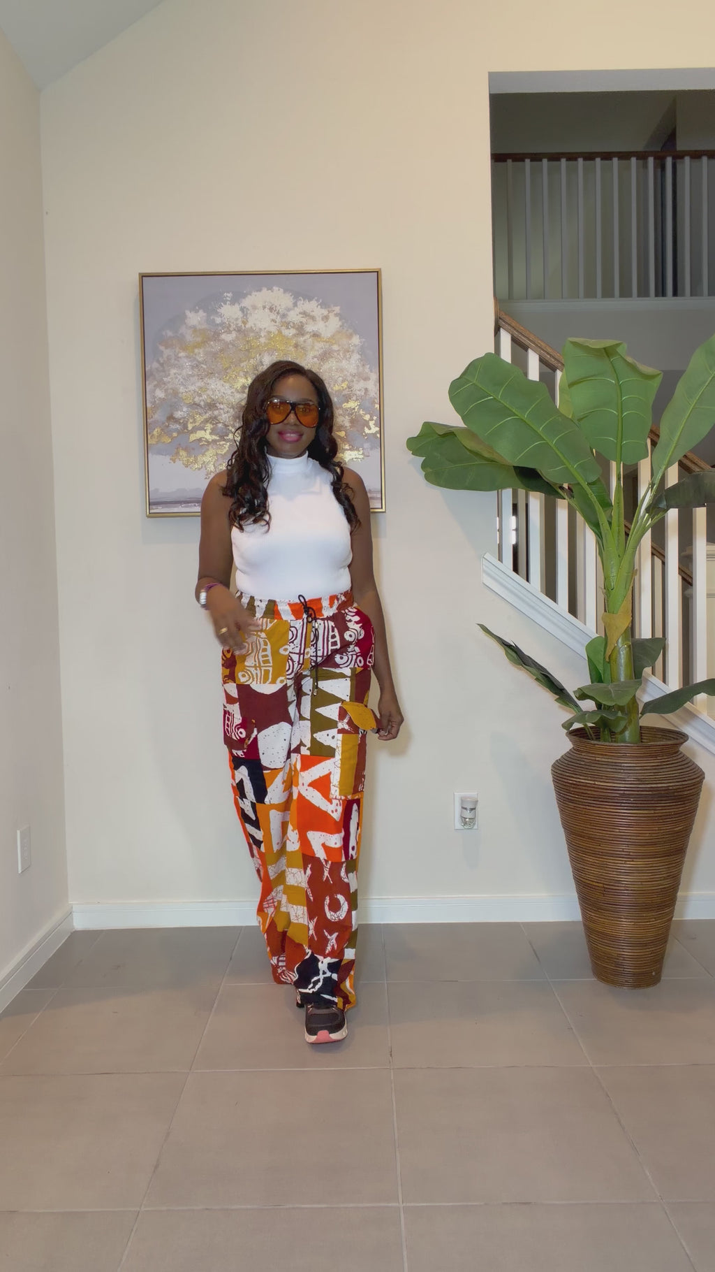 Ankara Print Trousers, Wide‑Leg African Pants