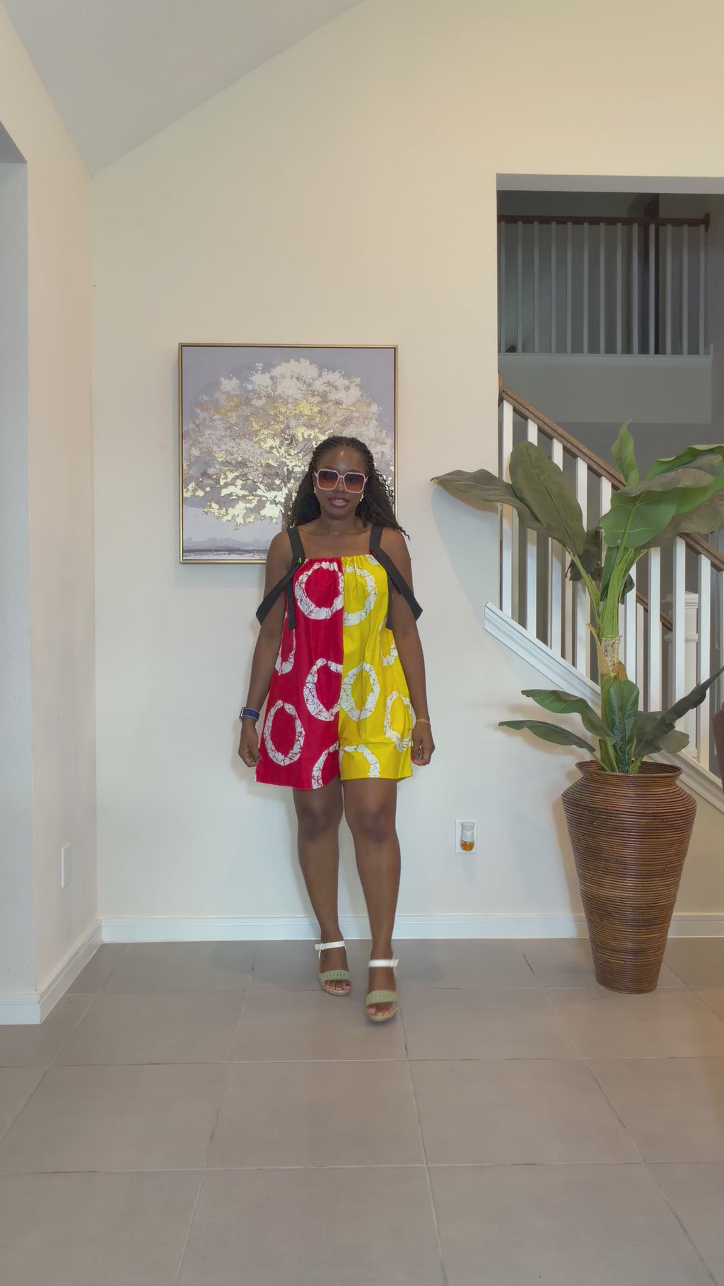 Ankara Romper, African Print Summer Playsuit