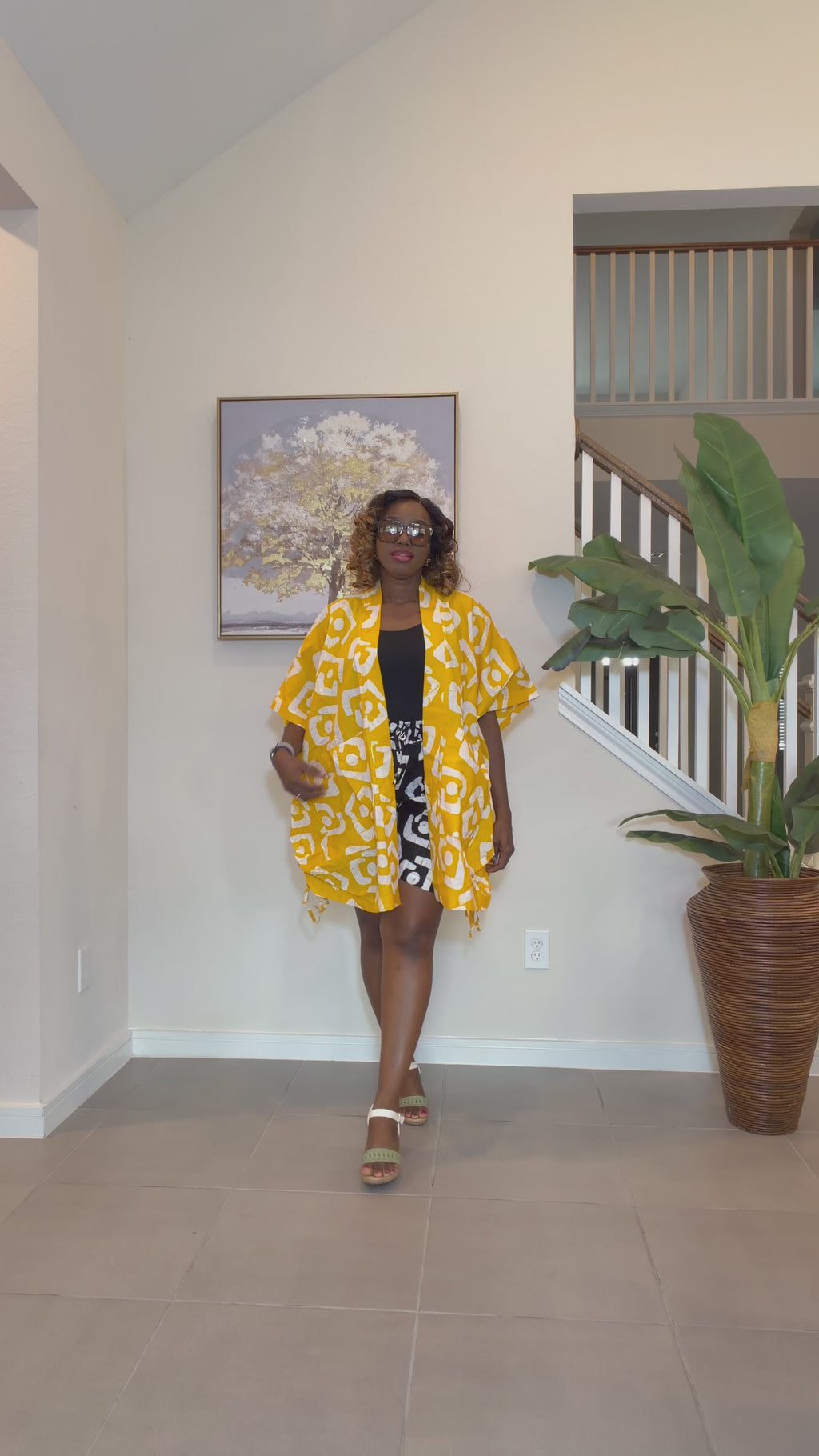 Ankara Kimono and Knicker Set: African Print Boho Lounge Outfit