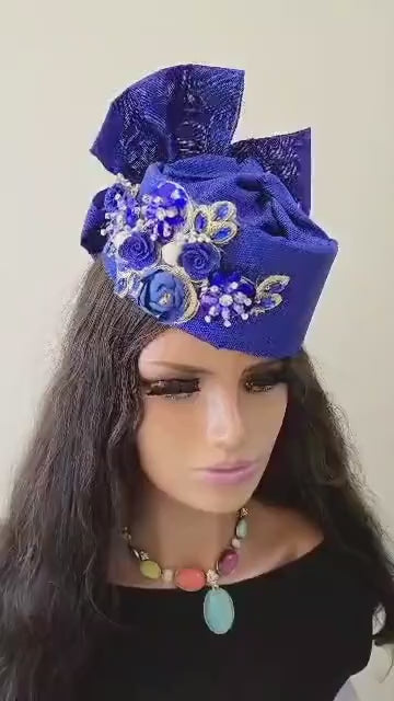 African Headwrap | Elegant Gele Style Head Tie for Weddings & Special Events