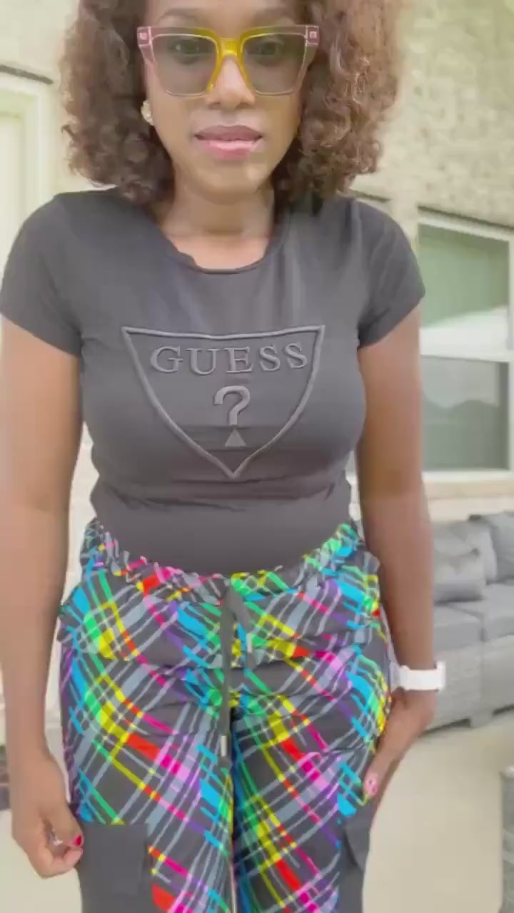 Handmade Ankara Cargo Pants: High Waist African Print Trousers