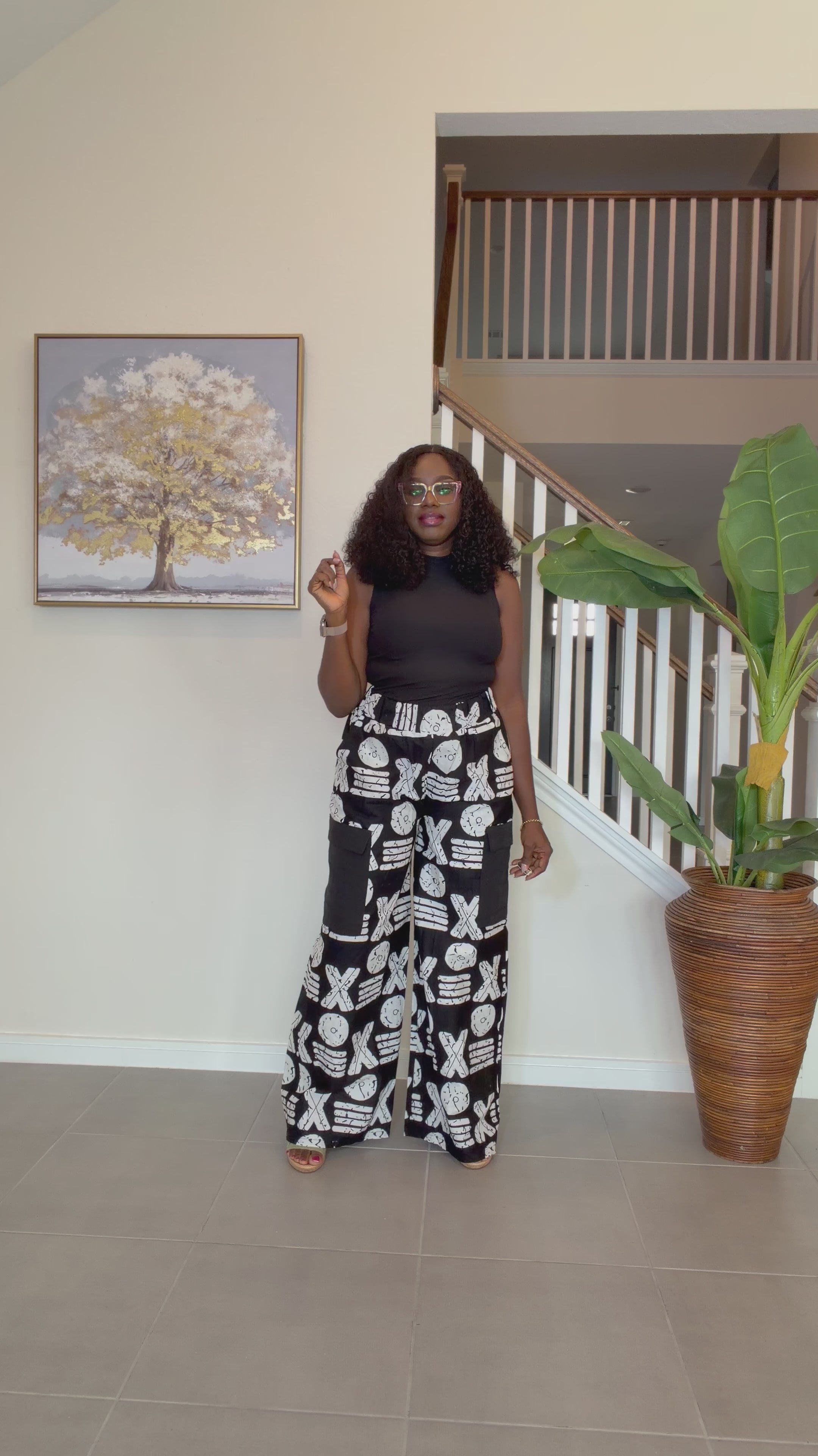 High Waist Ankara Pants: African Print Wide Leg Trousers