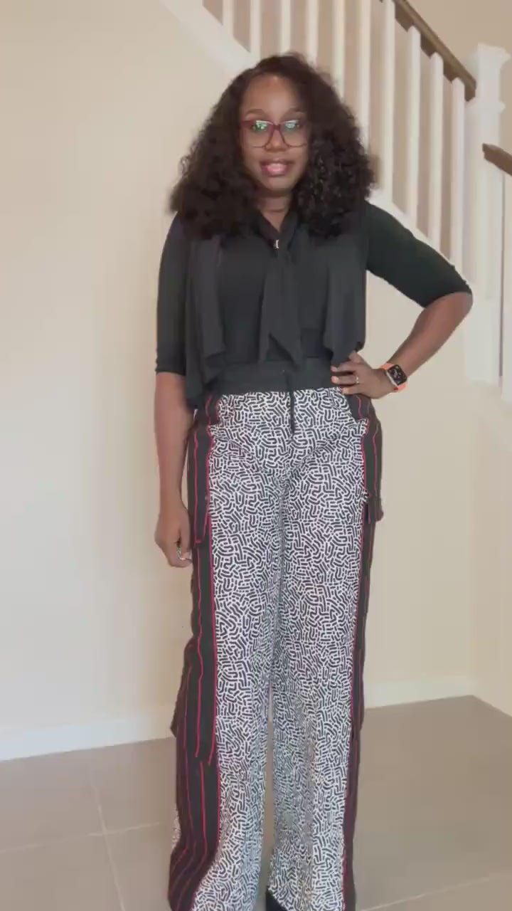 Ankara Aso Oke Cargo Pants: African Print Trouser