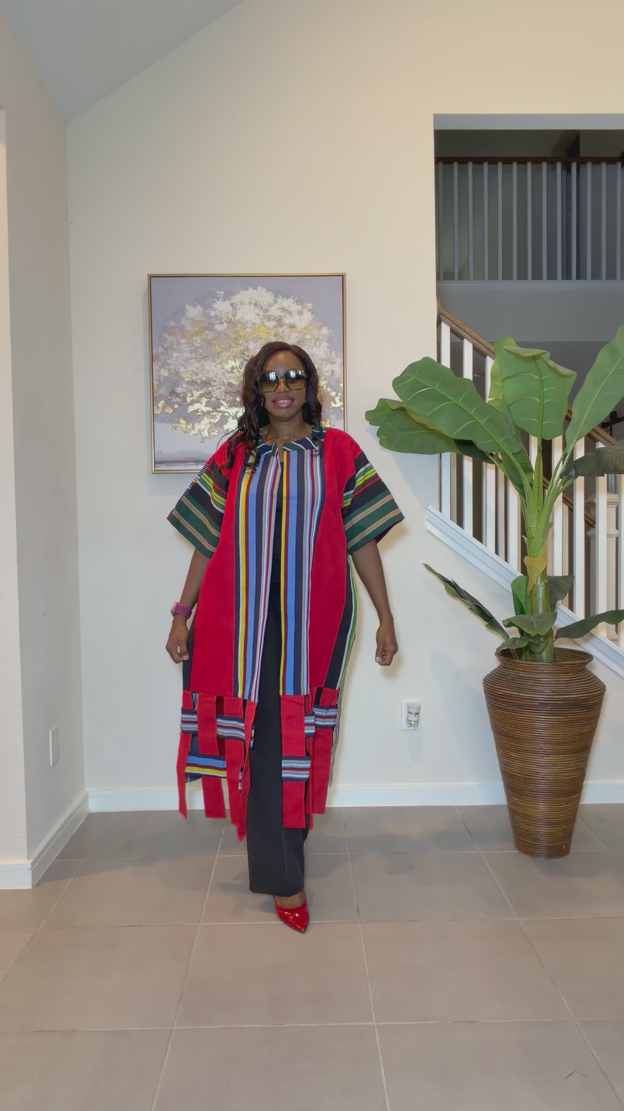 Aso Oke Kimono Jacket, Nigerian Yoruba Fabric, Boho Coat