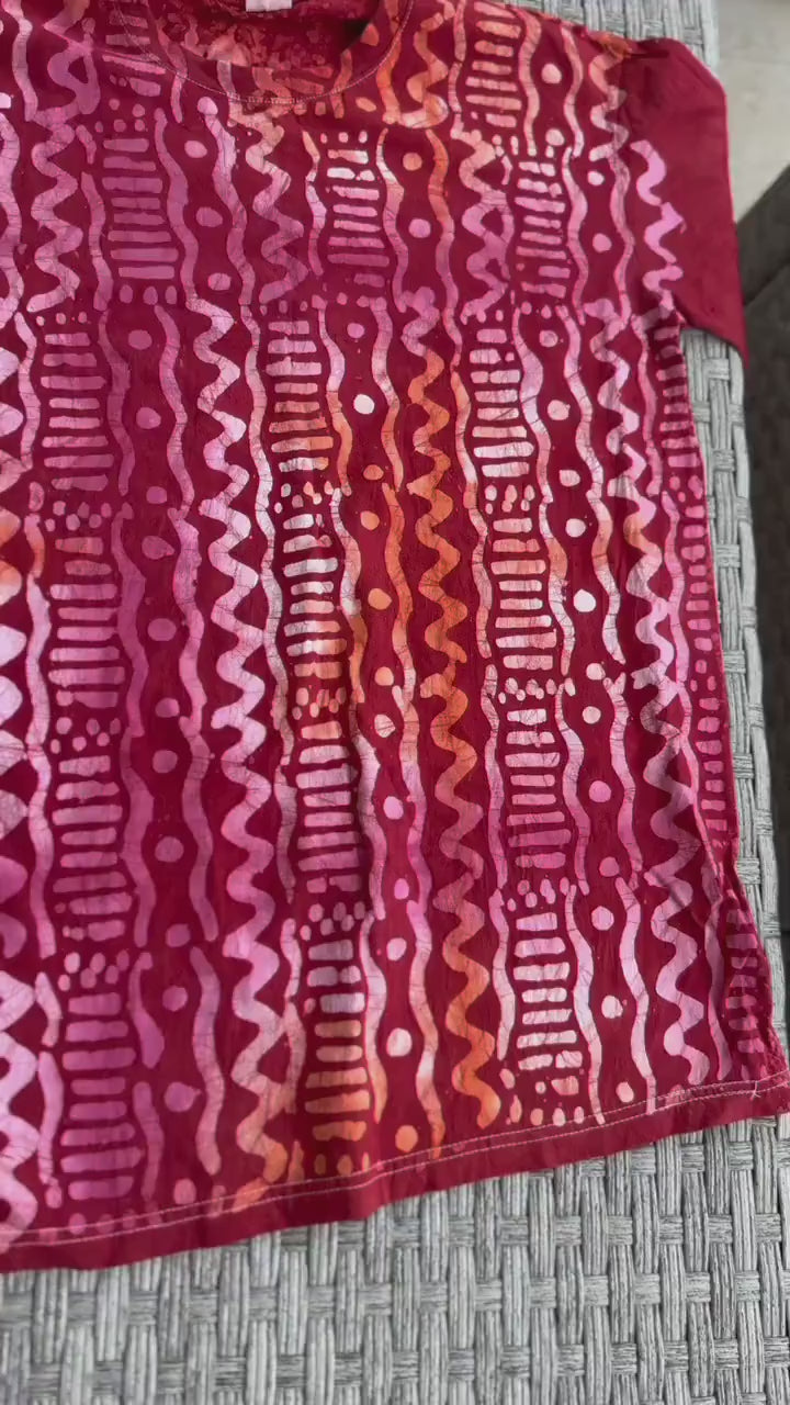 Hand-Dyed Adire T-Shirt: African Tie-Dye Unisex Tee